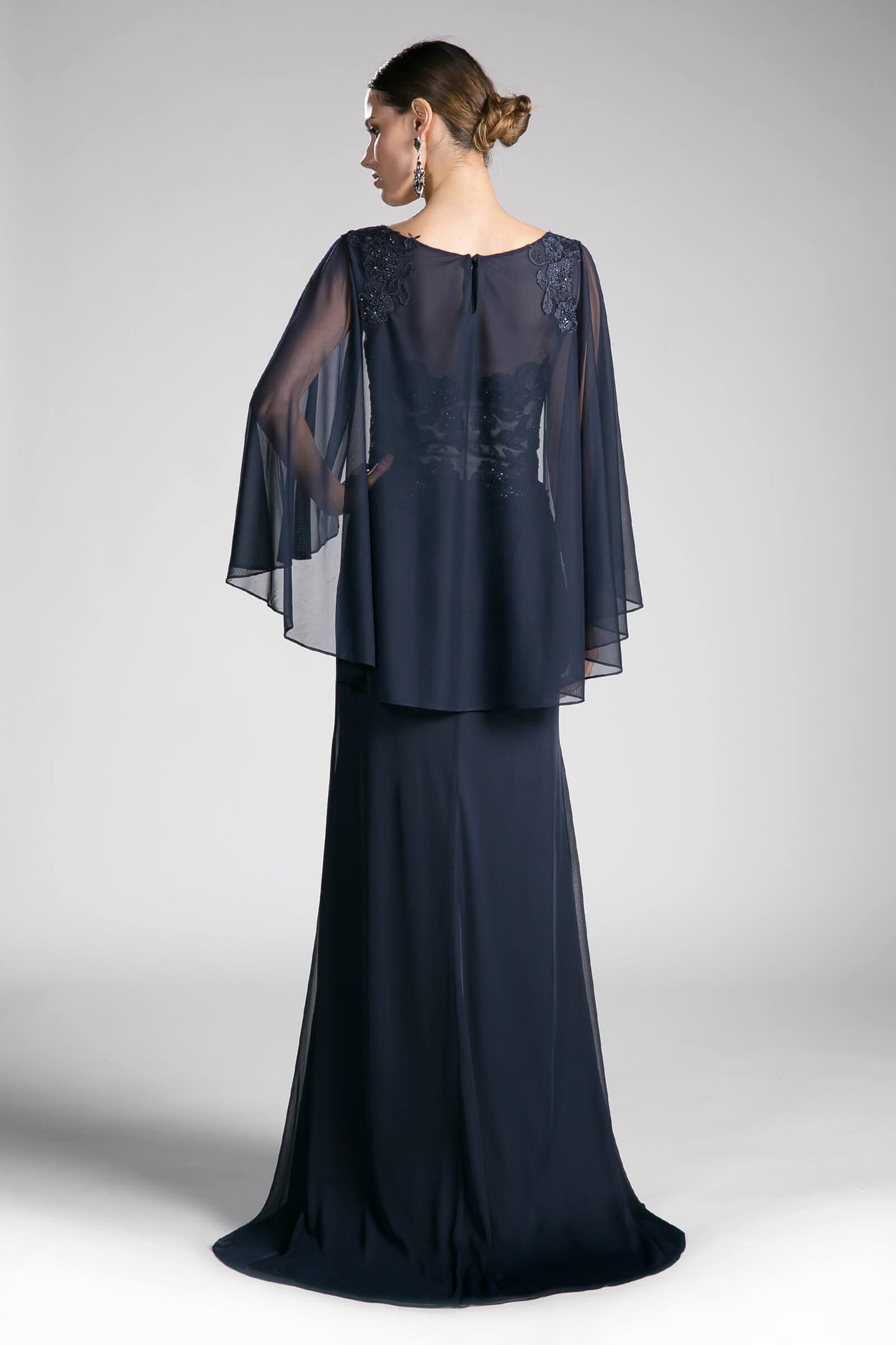 Formal Long Dress Mother of the Bride Cape - The Dress Outlet Cinderella Divine