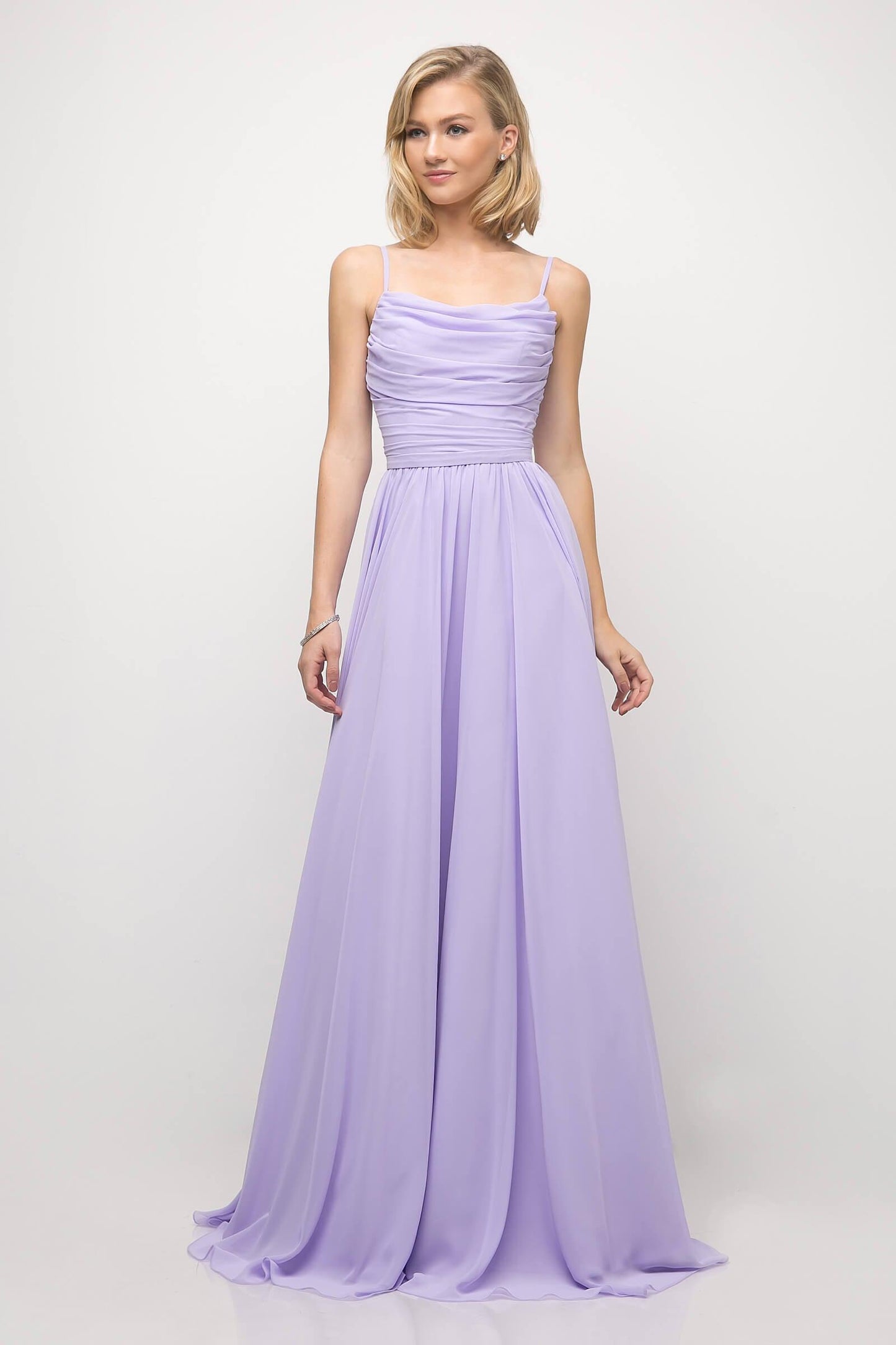 Long Formal Sleeveless Chiffon Prom Gown - The Dress Outlet Cinderella Divine