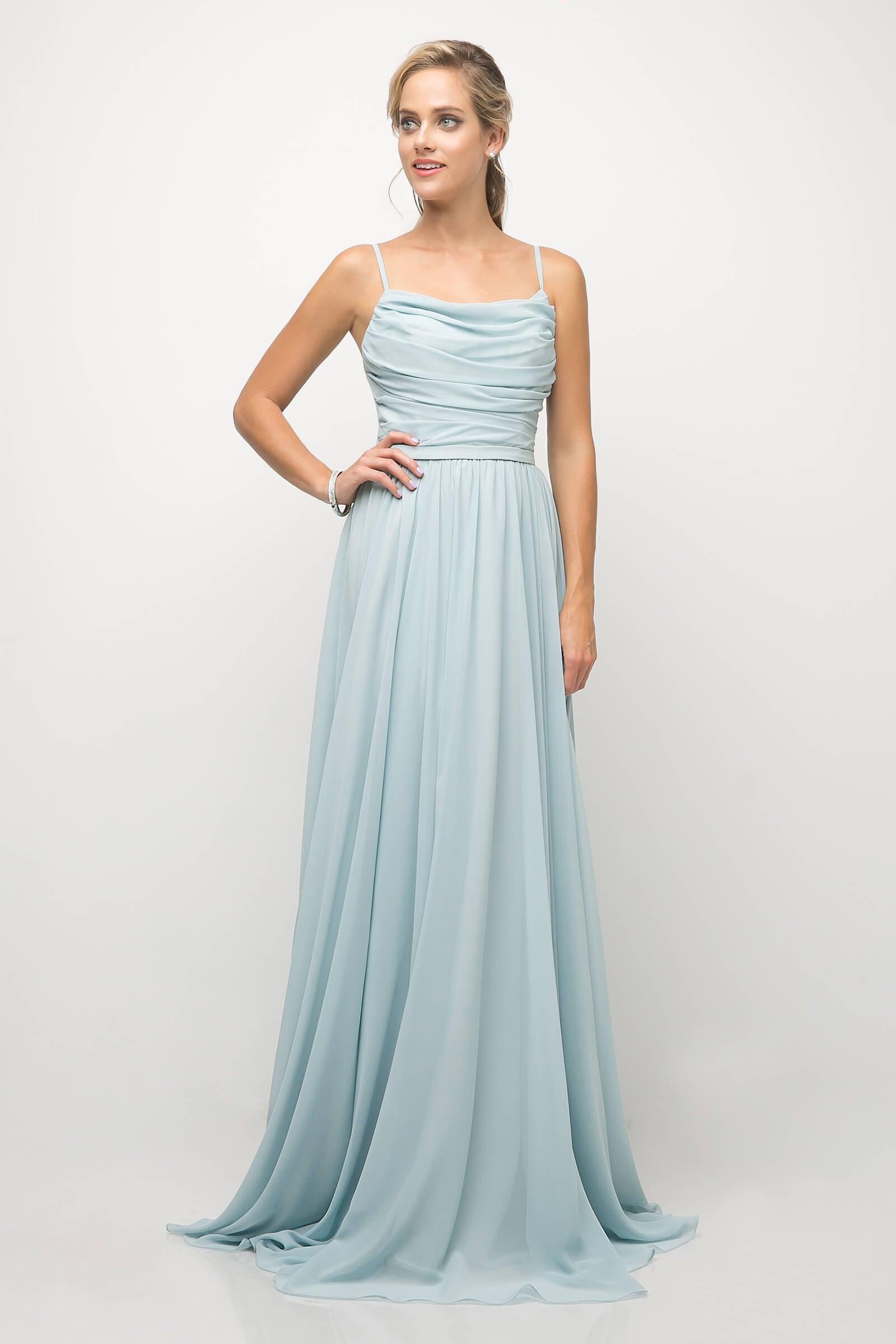 Long Formal Sleeveless Chiffon Prom Gown - The Dress Outlet Cinderella Divine