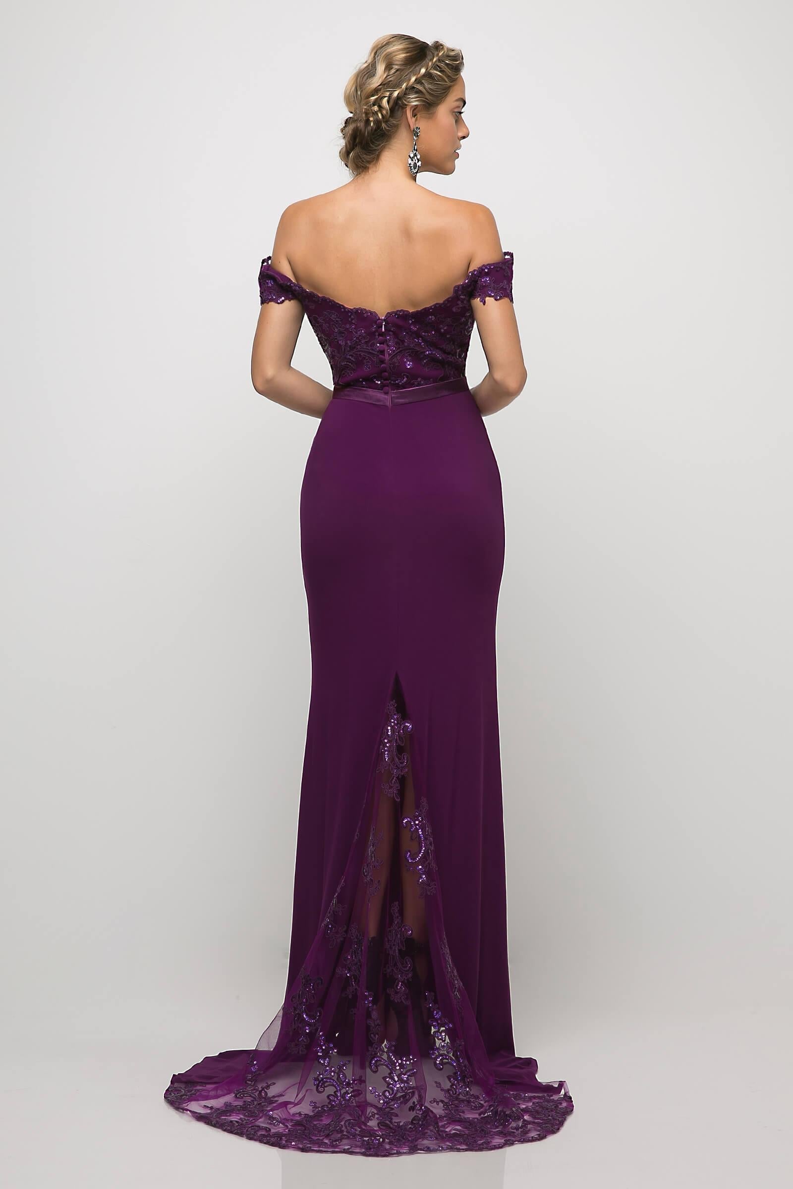 Off Shoulder Prom Dress Formal Gown - The Dress Outlet Cinderella Divine
