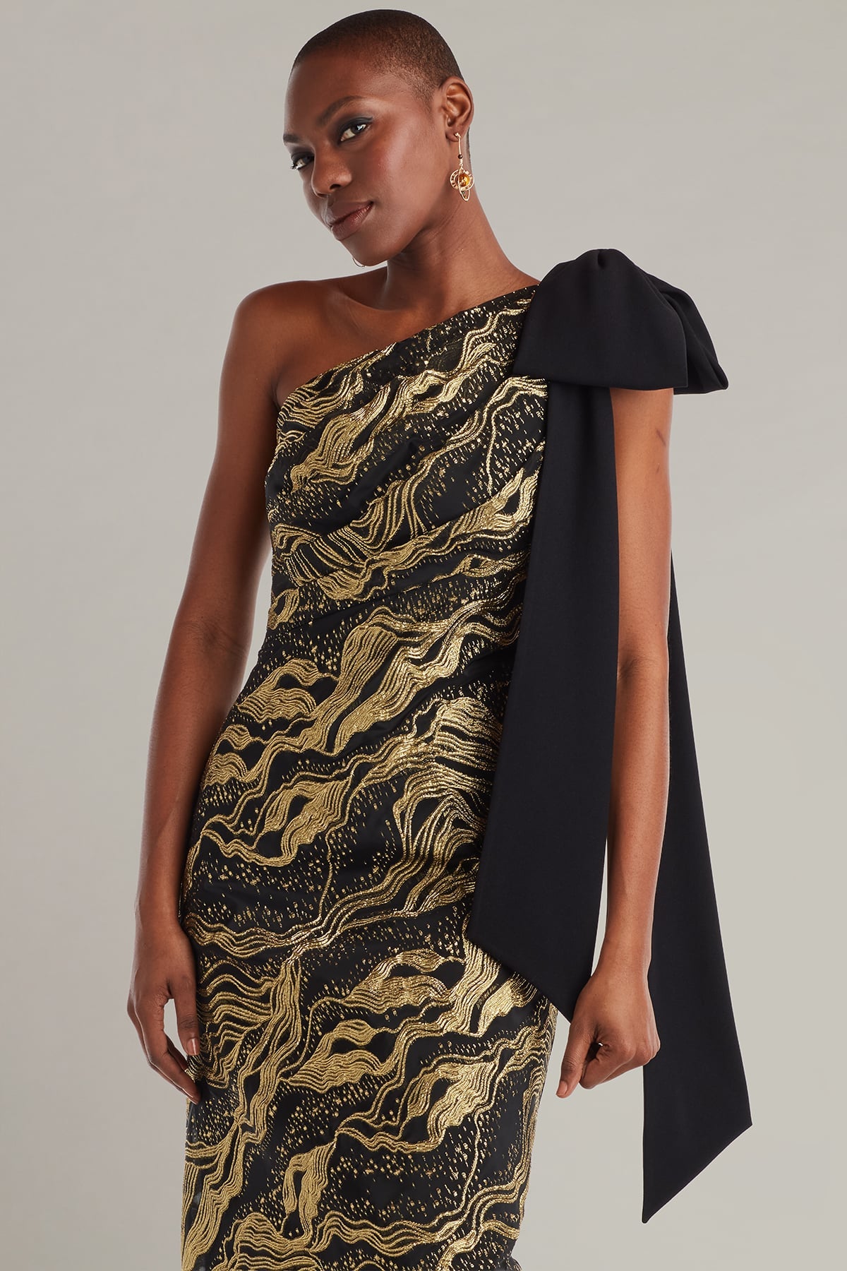 Formal Dresses Long Formal Mother of the Bride Dress Gold/Black