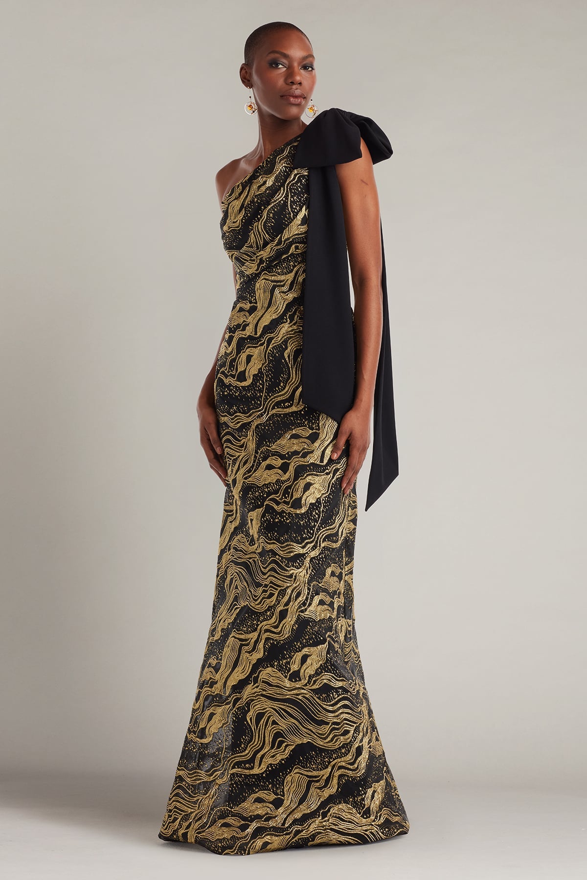 Formal Dresses Long Formal Mother of the Bride Dress Gold/Black