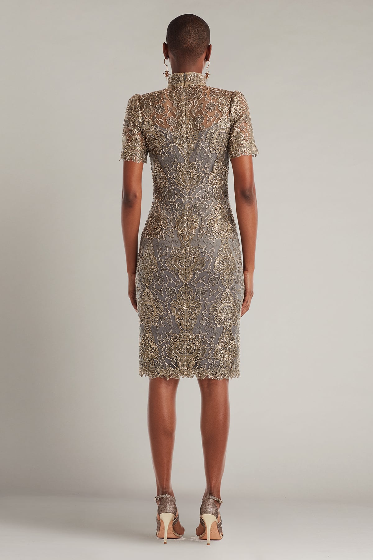Cocktail Dresses Short Lace Cocktail Dress Smoke Pearl