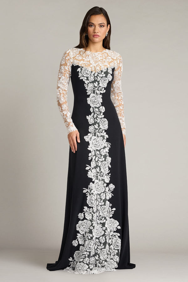 Long Sleeve Formal Fitted Lace Mother of the Bride Dress Tadashi Shoji CJH26127L