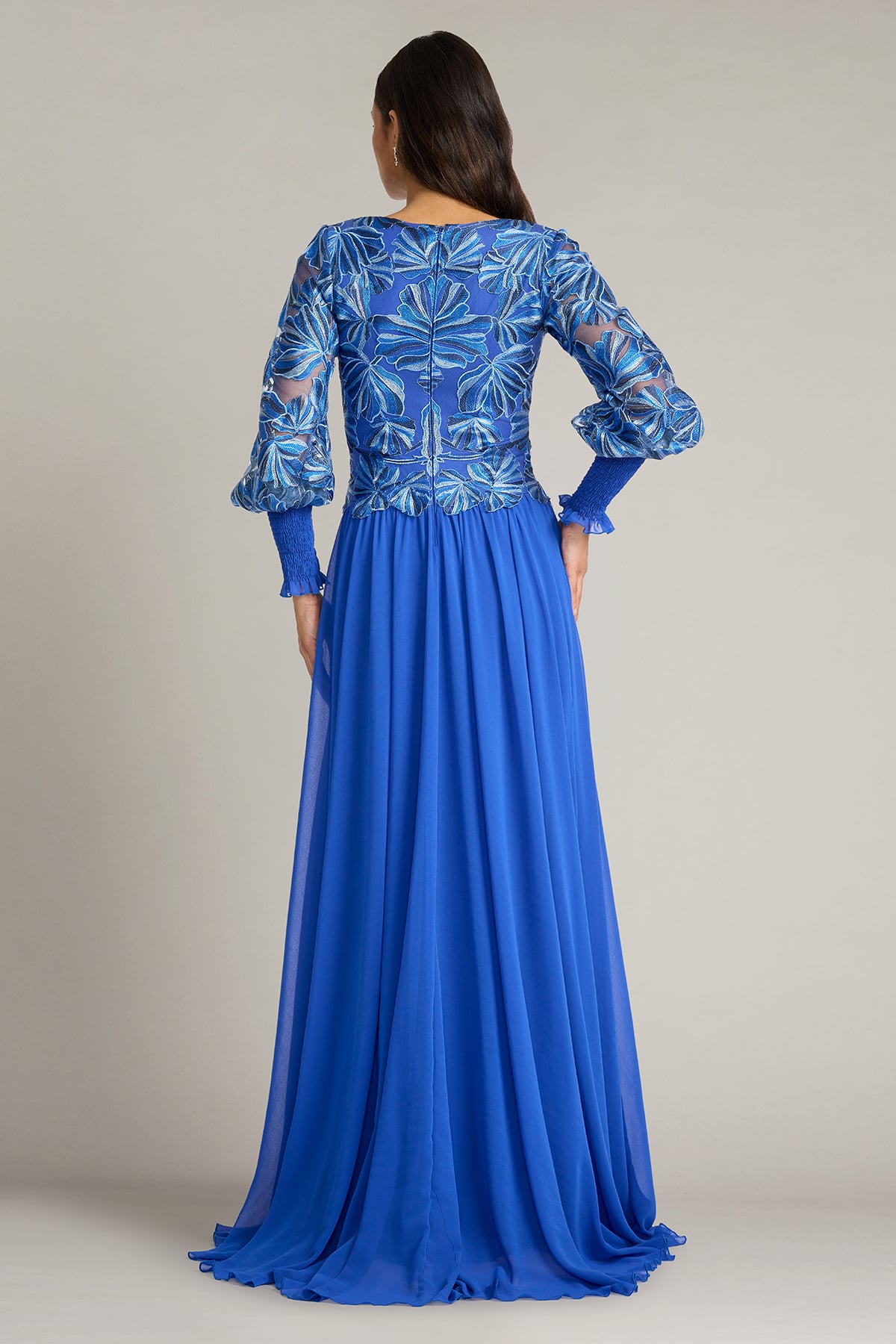 Mother of the Bride Dresses Formal Long Sleeve A Line Mother of the Bride Dress Tadashi Shoji CJJ26212L Blue Lagoon