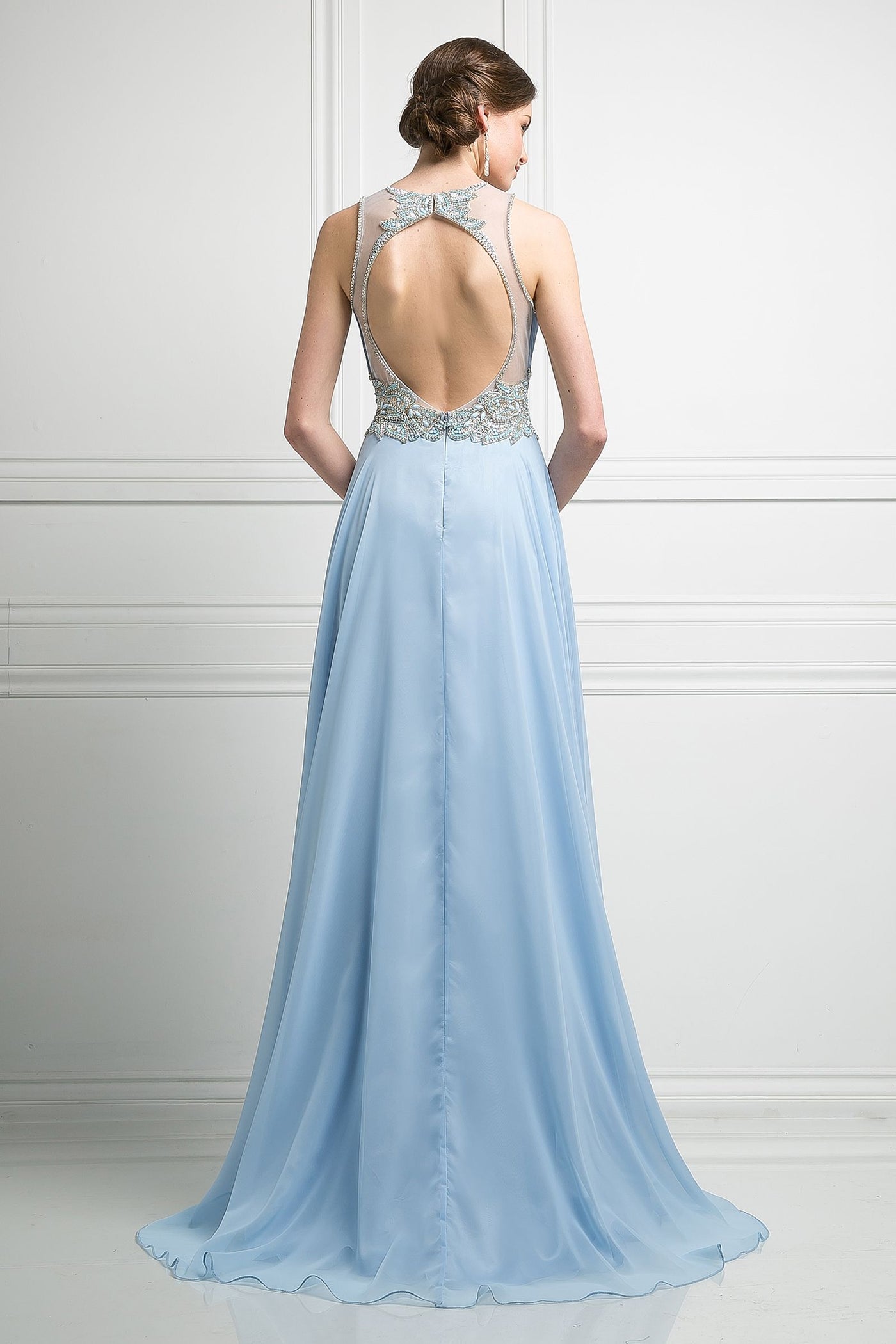 Prom Dresses Long Formal Beaded Evening Prom Dress Aqua