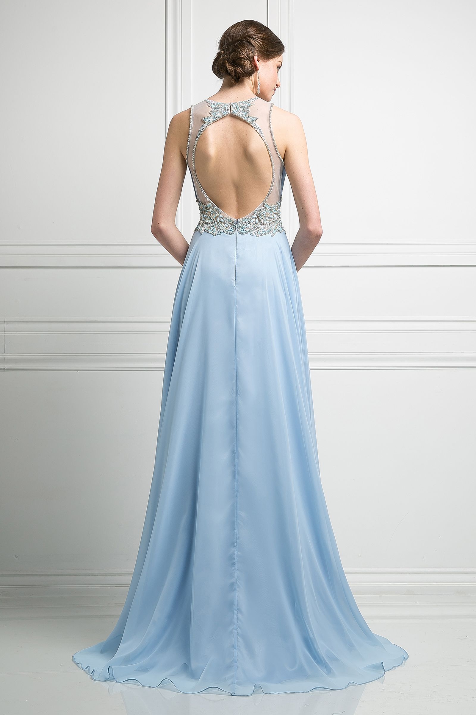 Prom Dresses Long Formal Beaded Evening Prom Dress Aqua