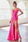 Prom Dresses Long Fitted Formal Prom Sequin Gown Hot Pink