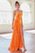 Prom Dresses Long Fitted Formal Prom Sequin Gown Orange
