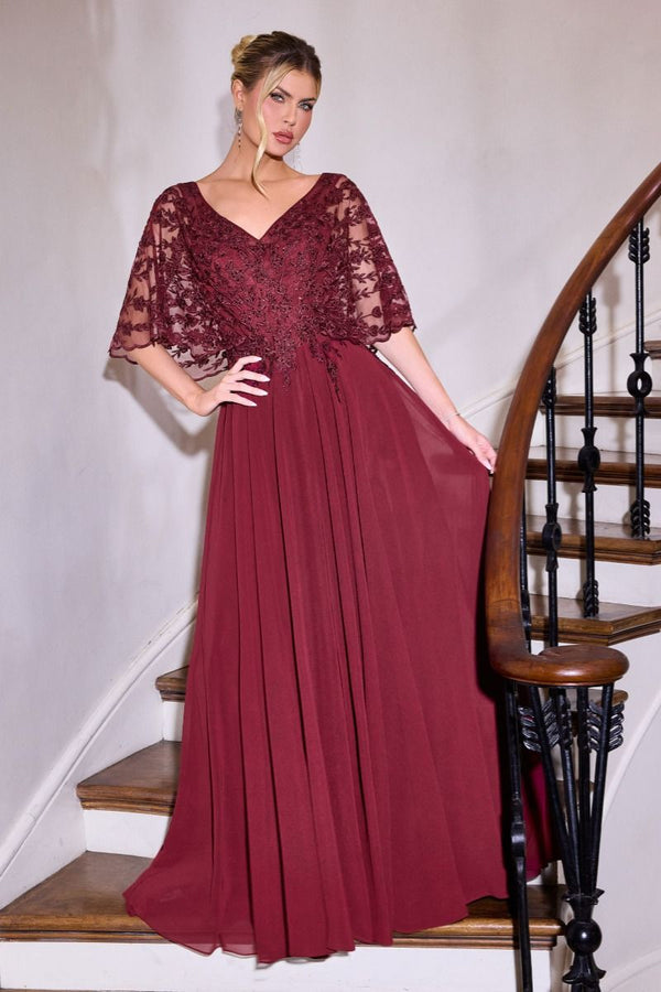 Long Formal A line Lace Mother of the Bride Dress LaDivine CL10
