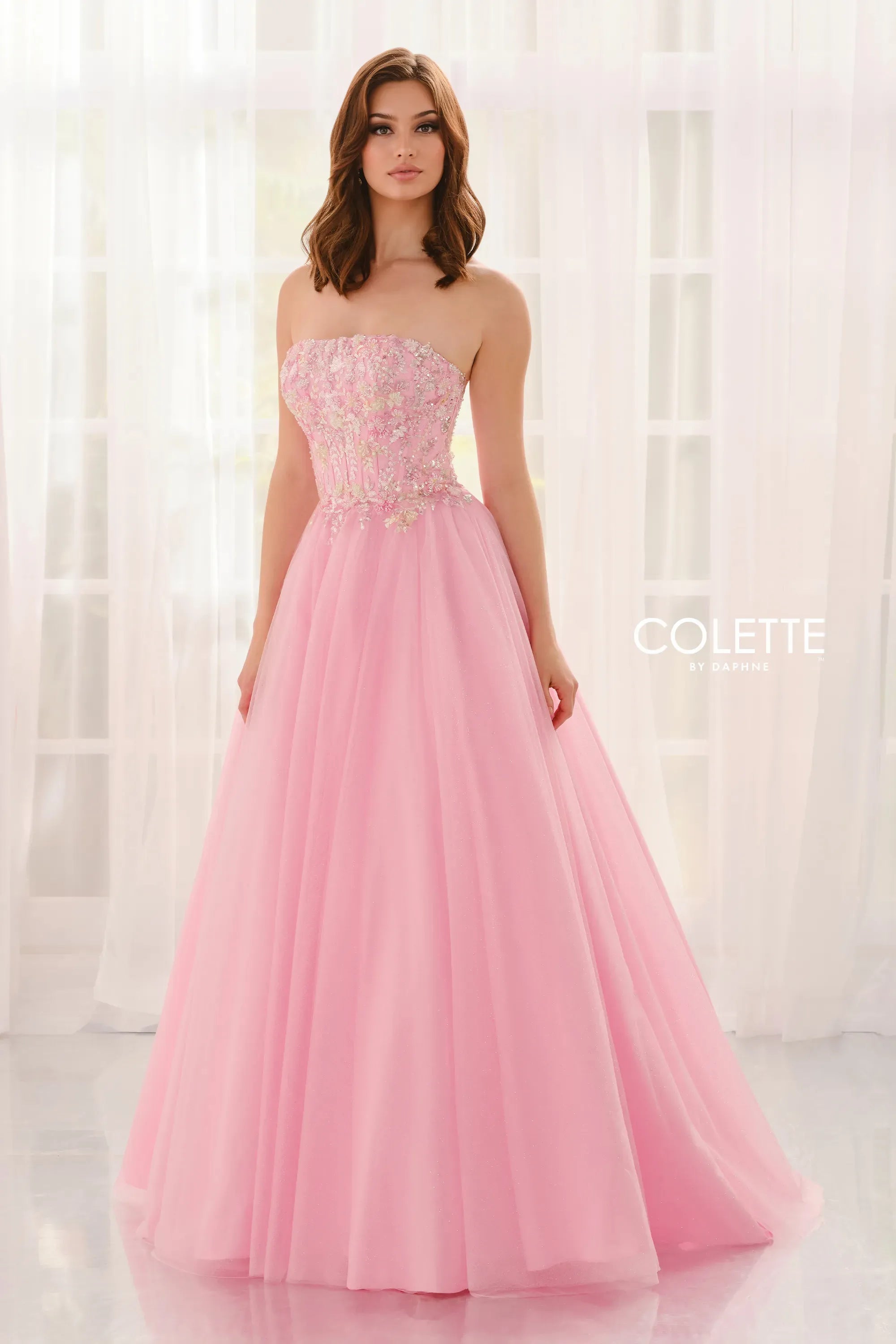 Prom Dresses Fitted Sequin Formal Long Prom Dress Pink