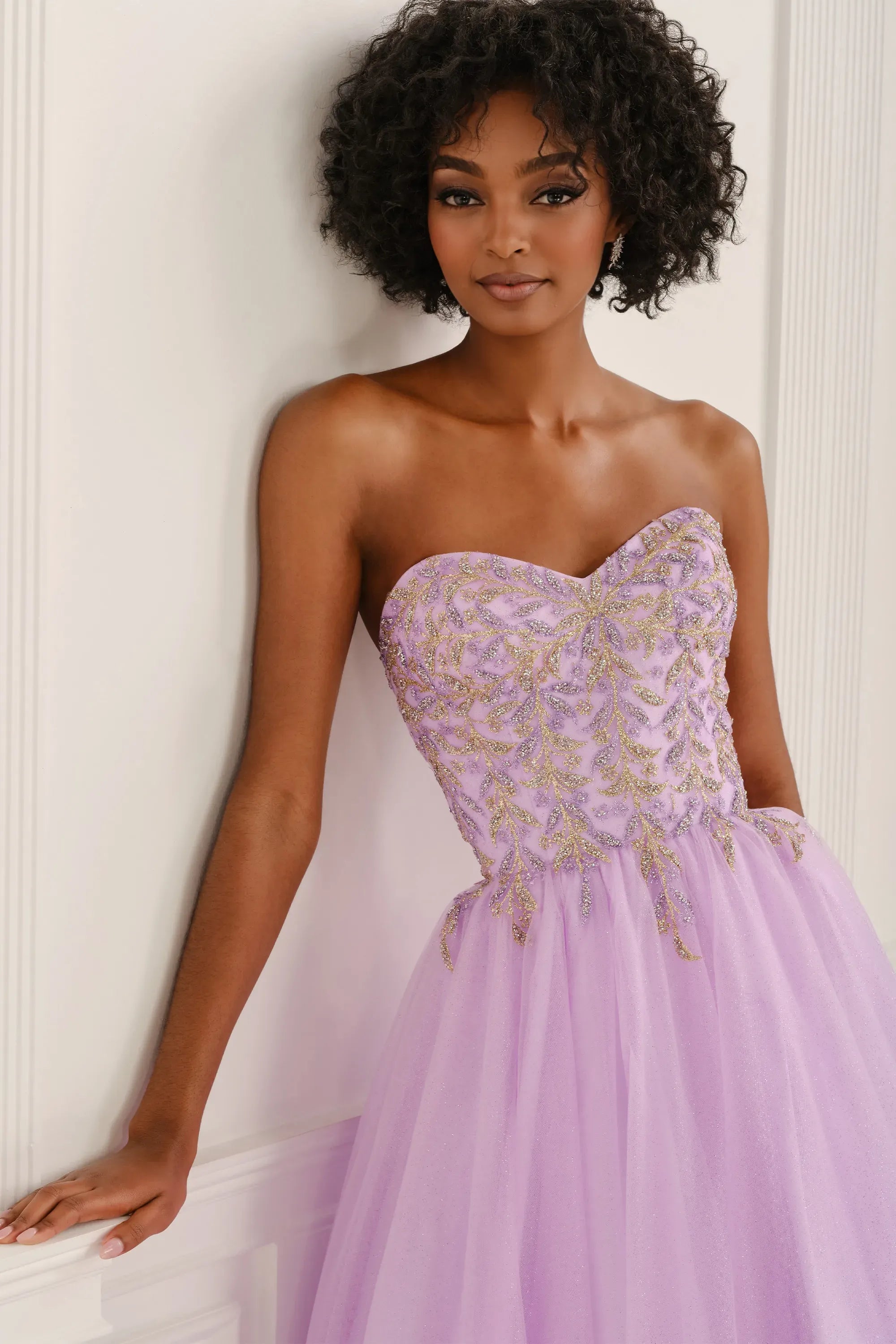 Prom Dresses A Line Glitter Formal Long Prom Dress Lilac