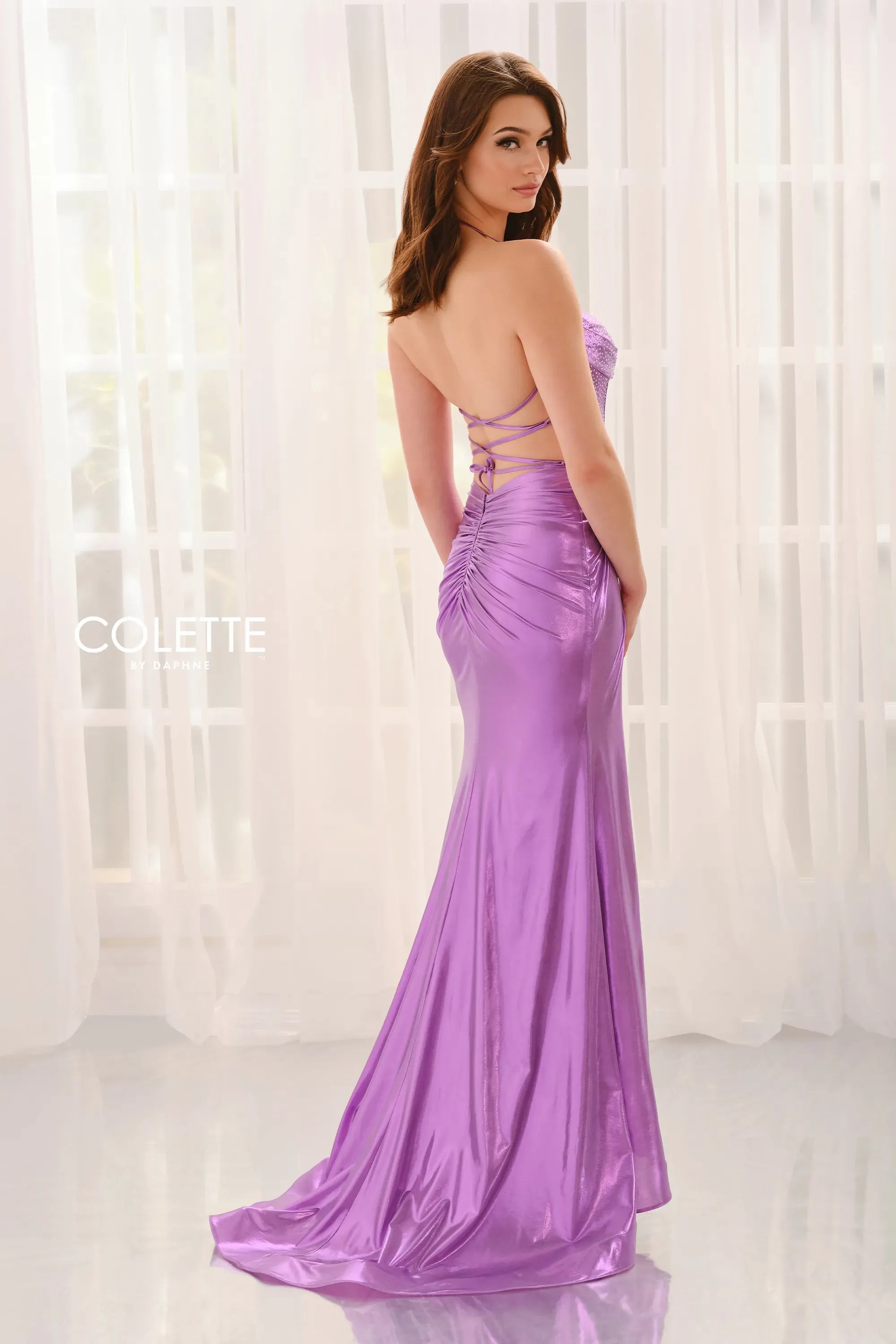 Prom Dresses Mermaid Corset Formal Long Prom Dress Violet