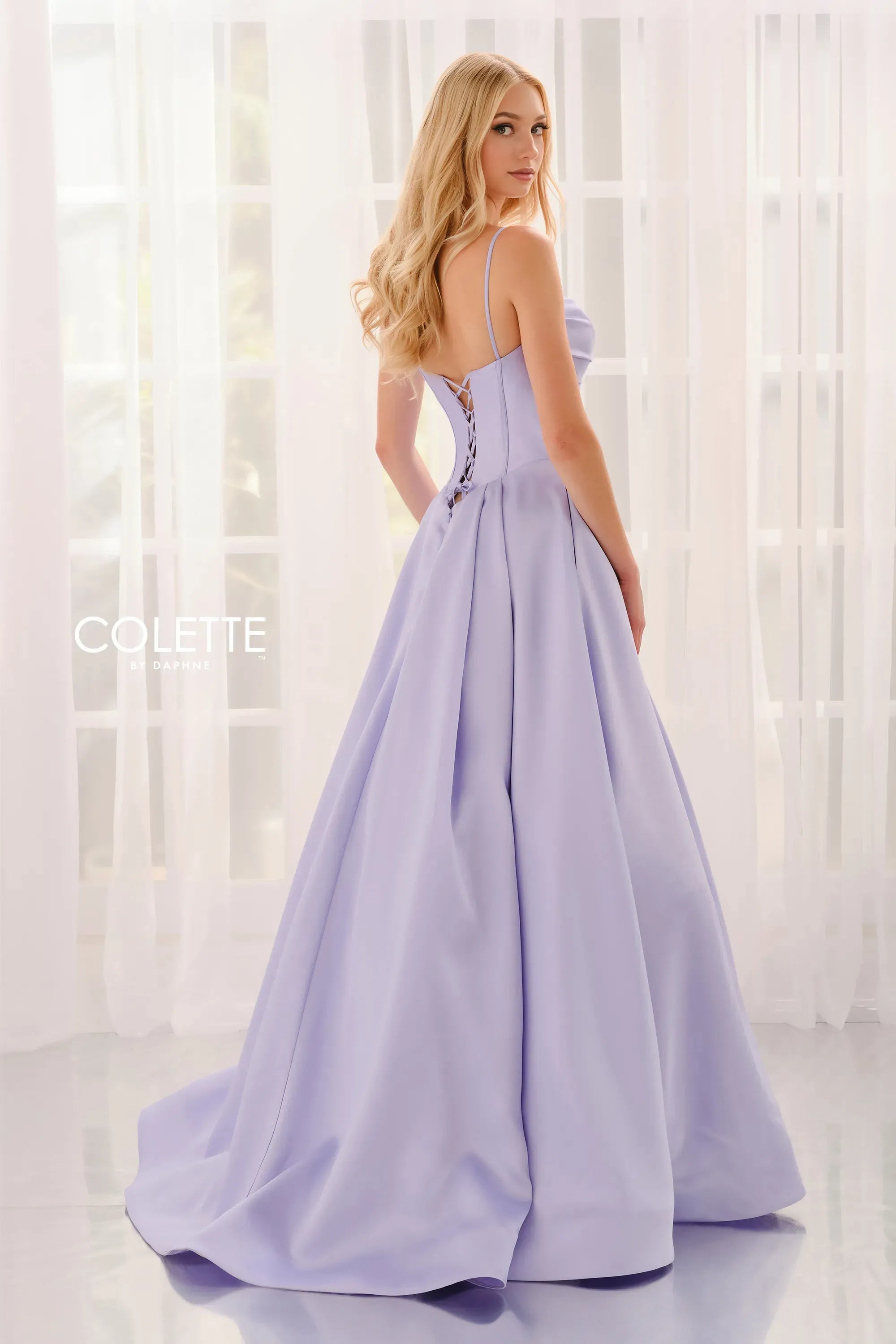 Prom Dresses Long Ball Gown Corset Formal Prom Dress Lilac