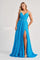 Prom Dresses Long Glitter A Line Slit Formal Prom Dress Turquoise