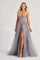 Prom Dresses A Line Long Sequin Formal Dress Platinum/Blush