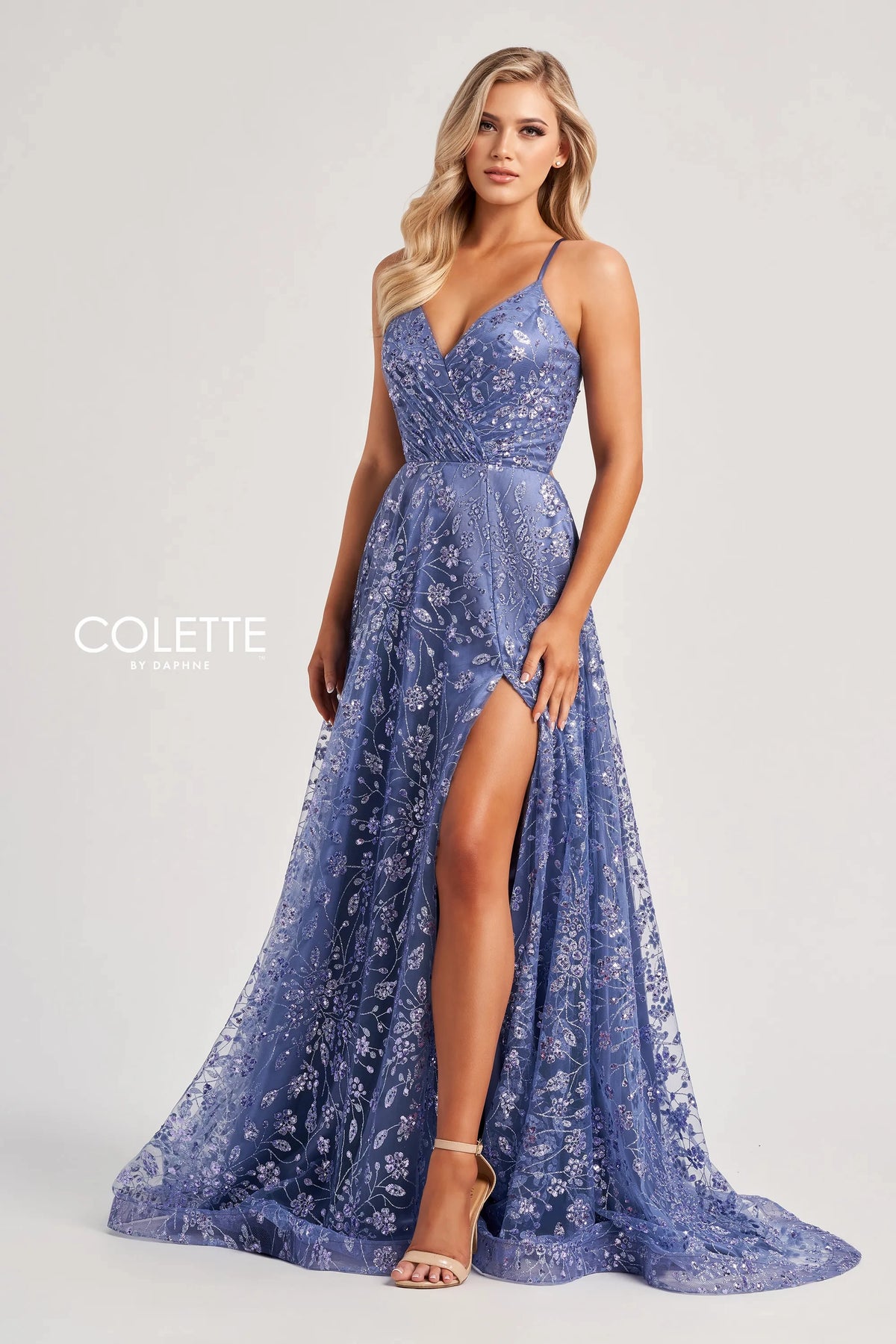 Prom Dresses A Line Sequin Long Formal Prom Dress Periwinkle