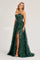 Prom Dresses Sequin Long A Line Formal Slit Prom Dress Evergreen