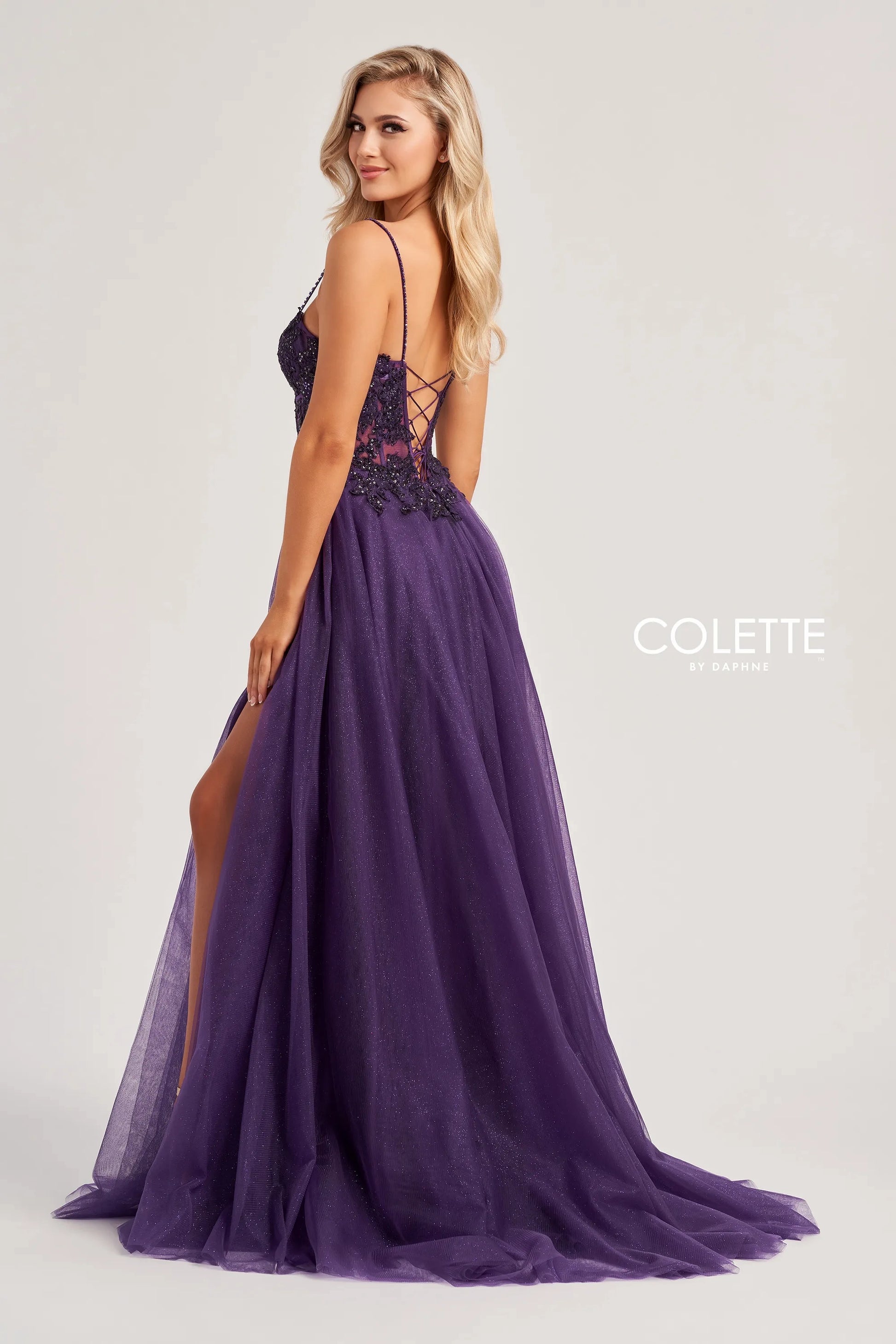 Colette by Daphne CL8280 Long Sequin A Line Formal Prom Dress