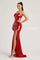 Prom Dresses Long Sequin Slit Formal Evening Prom Dress Scarlet