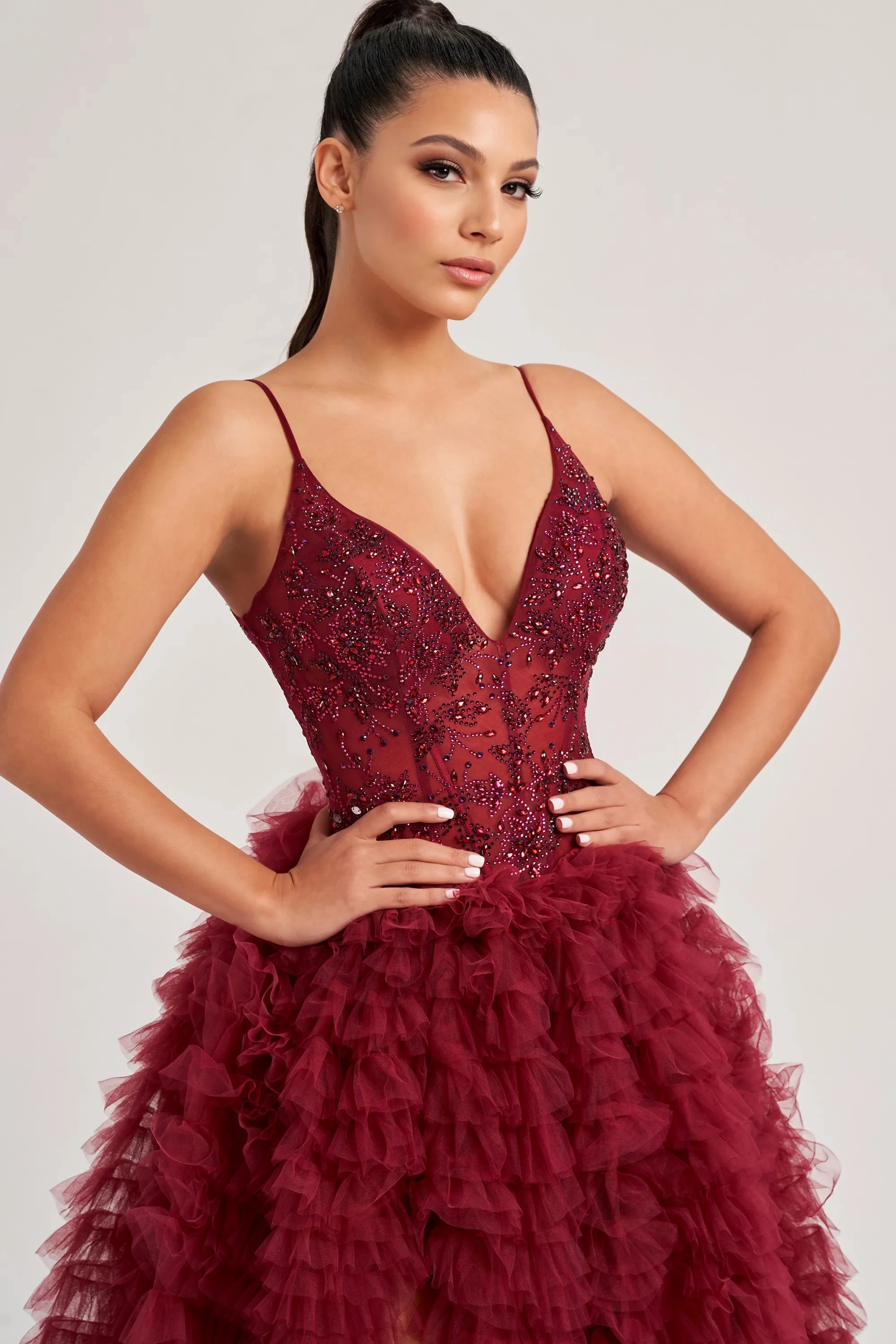 Colette by Daphne CL8330 Long Slit Ball Gown Formal Prom Dress – The Dress  Outlet