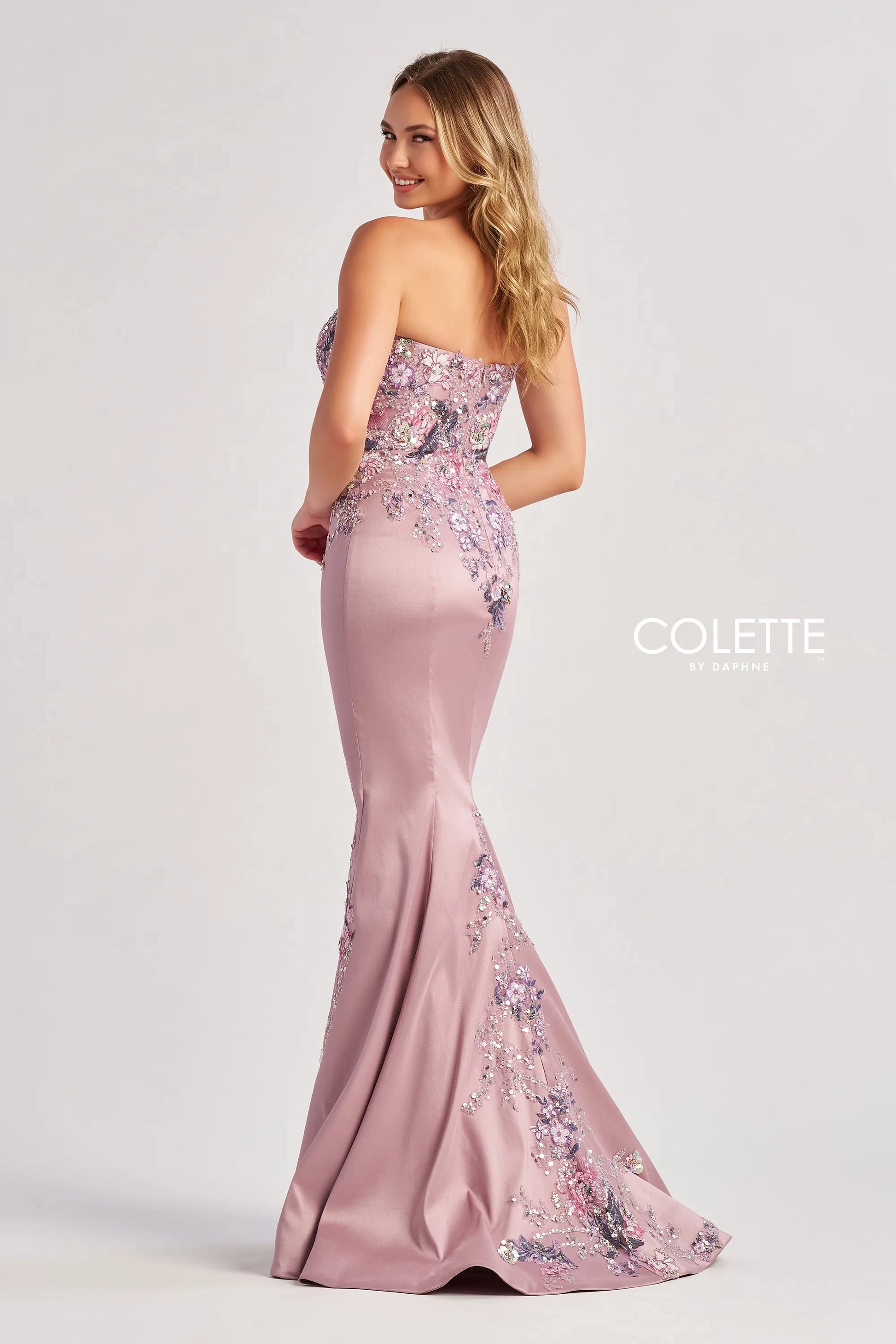 Colette by Daphne CL8410 Long Sequin Beaded Mermaid Formal Prom Dress