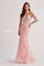 Prom Dresses Long Fit Lace Formal Evening Prom Dress Pink