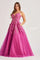 Prom Dresses Long Glitter A Line Lace Formal Prom Dress Pink