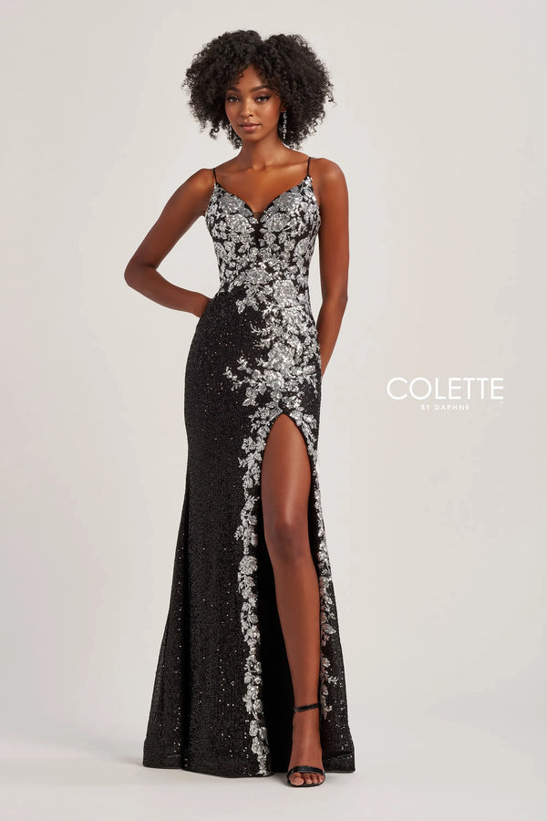 Colette by Daphne CL8425 Long Sequin Formal Prom Dress The Dress Outlet Colette by Daphne CL8425 Long Sequin Formal Prom Dress The Dress Outlet