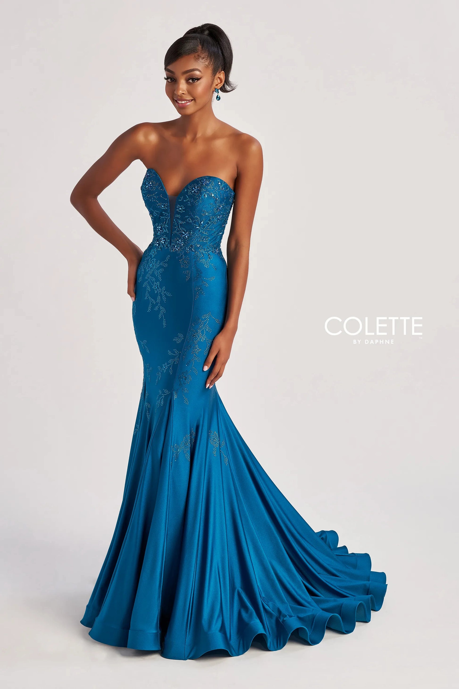 Colette by Daphne CL8445 Long Mermaid Formal Evening Prom Dress