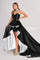 Prom Dresses High Low Formal Two Toned Overskirt Prom Dress Black/White