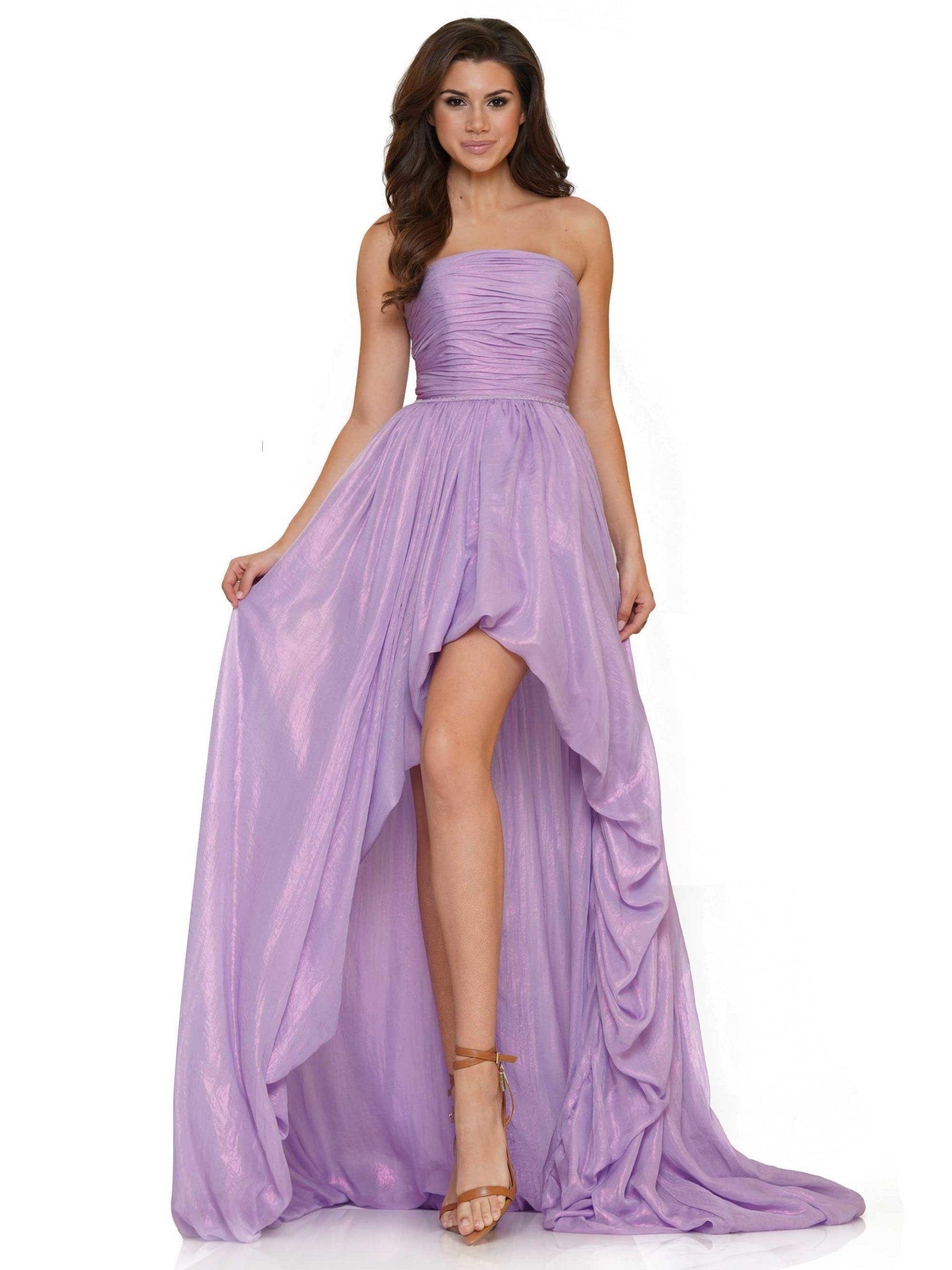 Colors High Low Strapless Chiffon Prom Dress 2748 - The Dress Outlet
