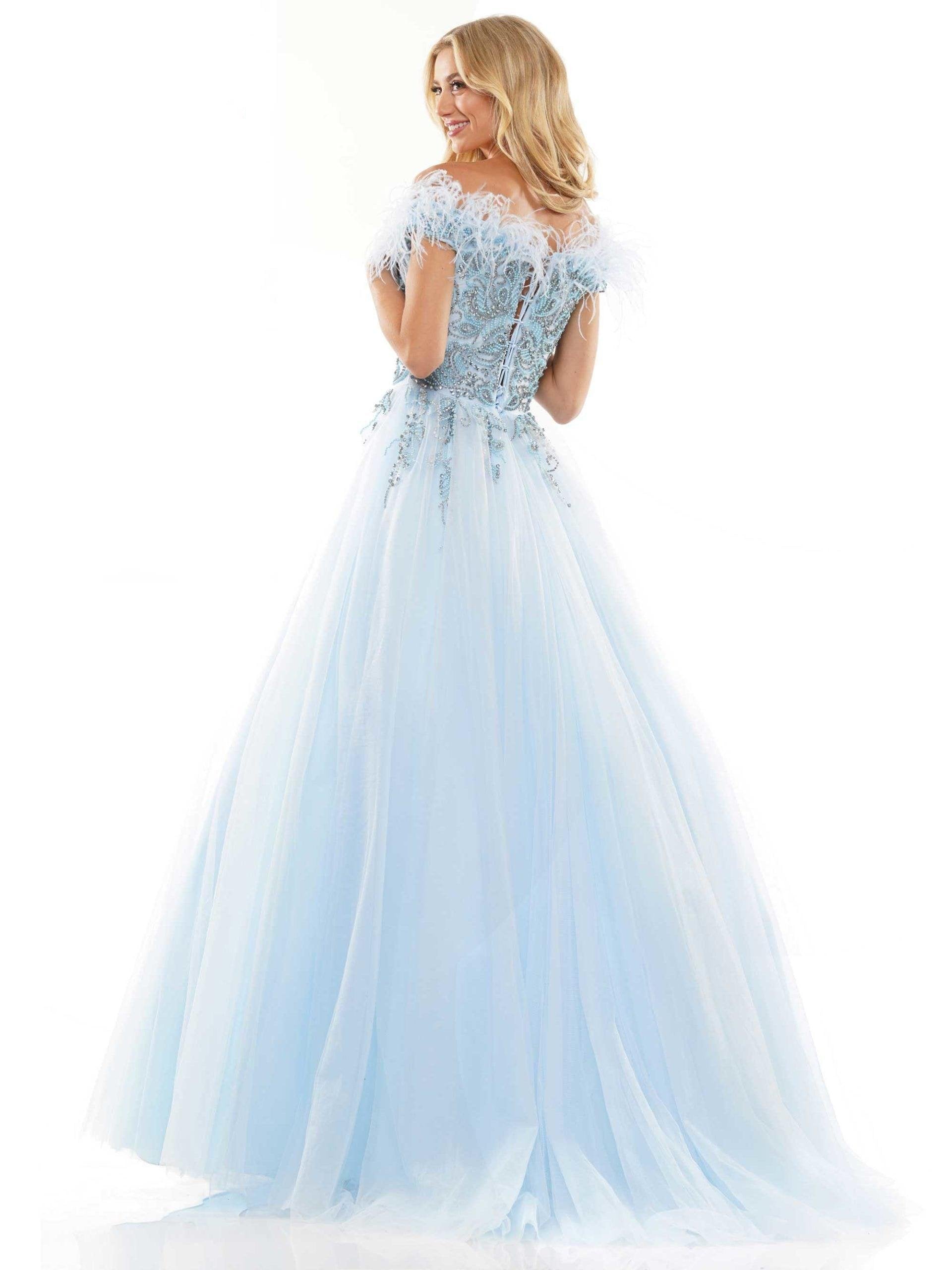 Colors Long A-Line Off Shoulder Prom Dress 2992 - The Dress Outlet