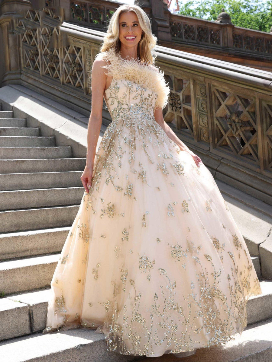 Colors Long A-Ling One Shoulder Prom Dress 2950 - The Dress Outlet