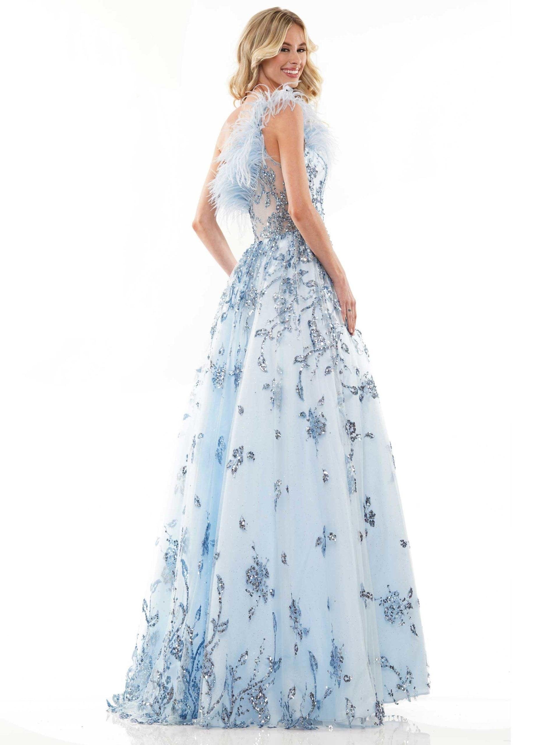 Colors Long A-Ling One Shoulder Prom Dress 2950 - The Dress Outlet