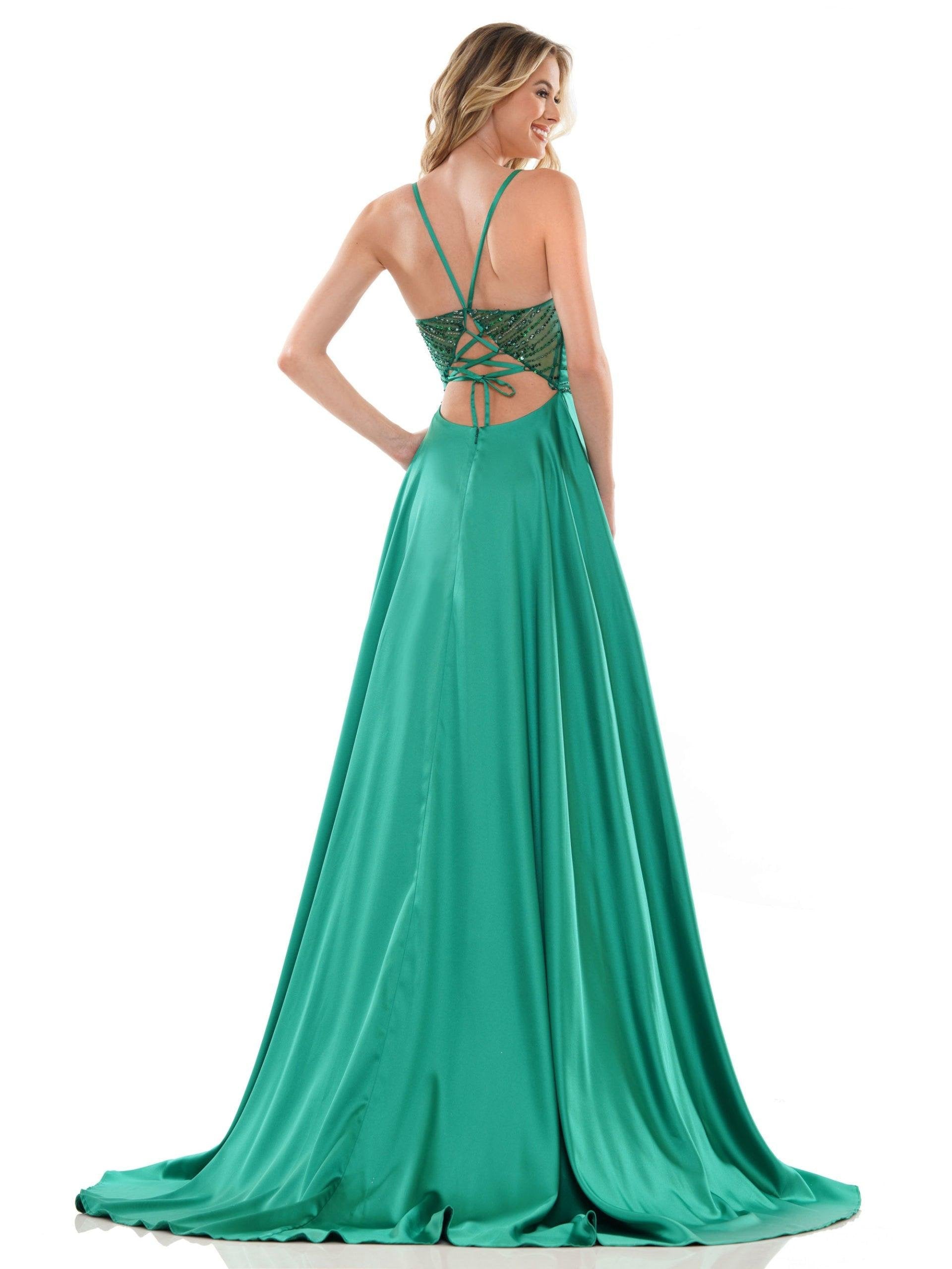 Colors Long Formal Beaded Prom Dress 2672 - The Dress Outlet