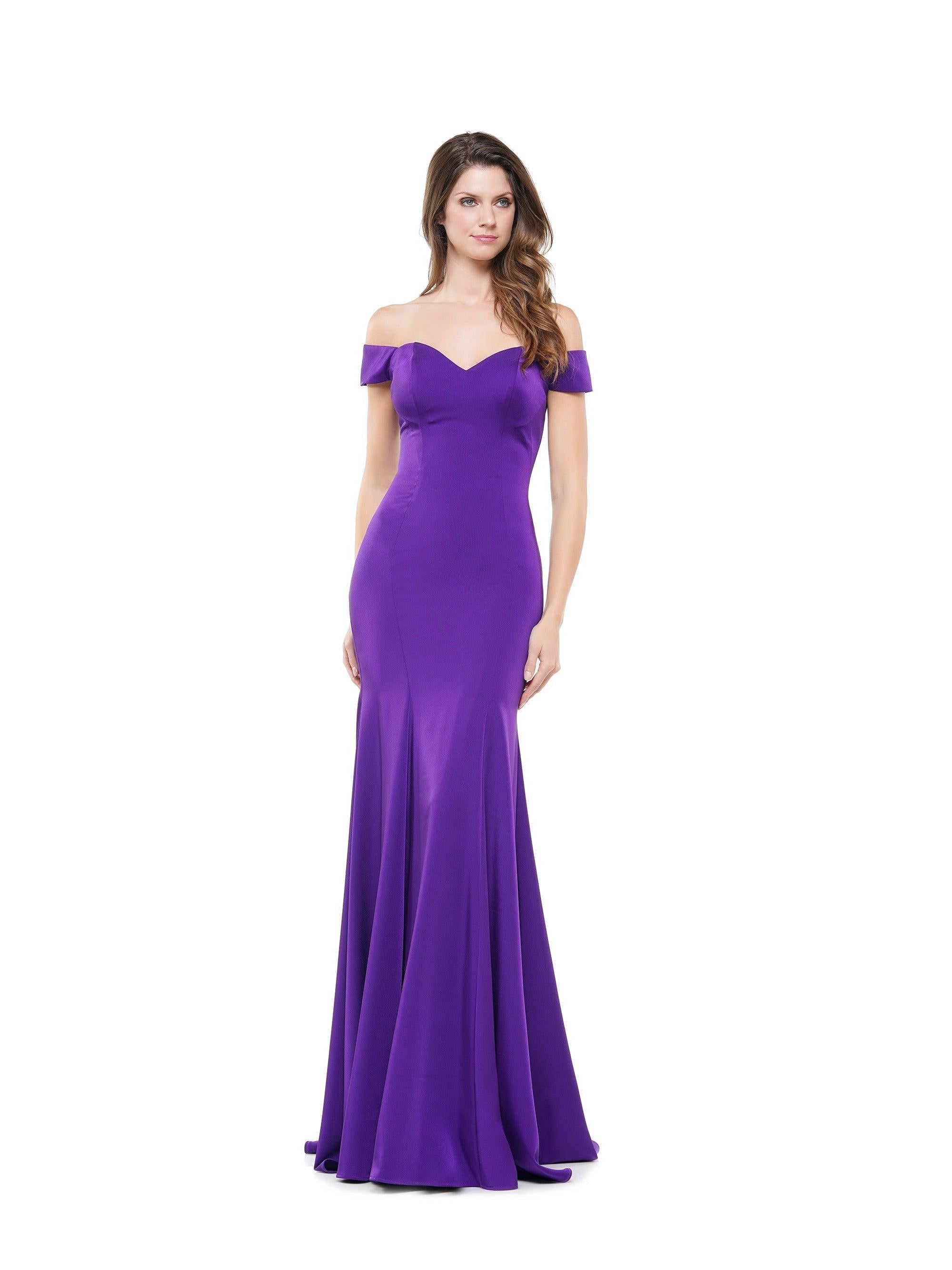 Colors Long Formal Fitted Bridesmaid Dress 1768 - The Dress Outlet