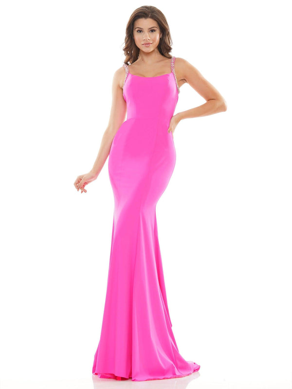 Colors 2695 Colors Long Formal Fitted Prom Dress