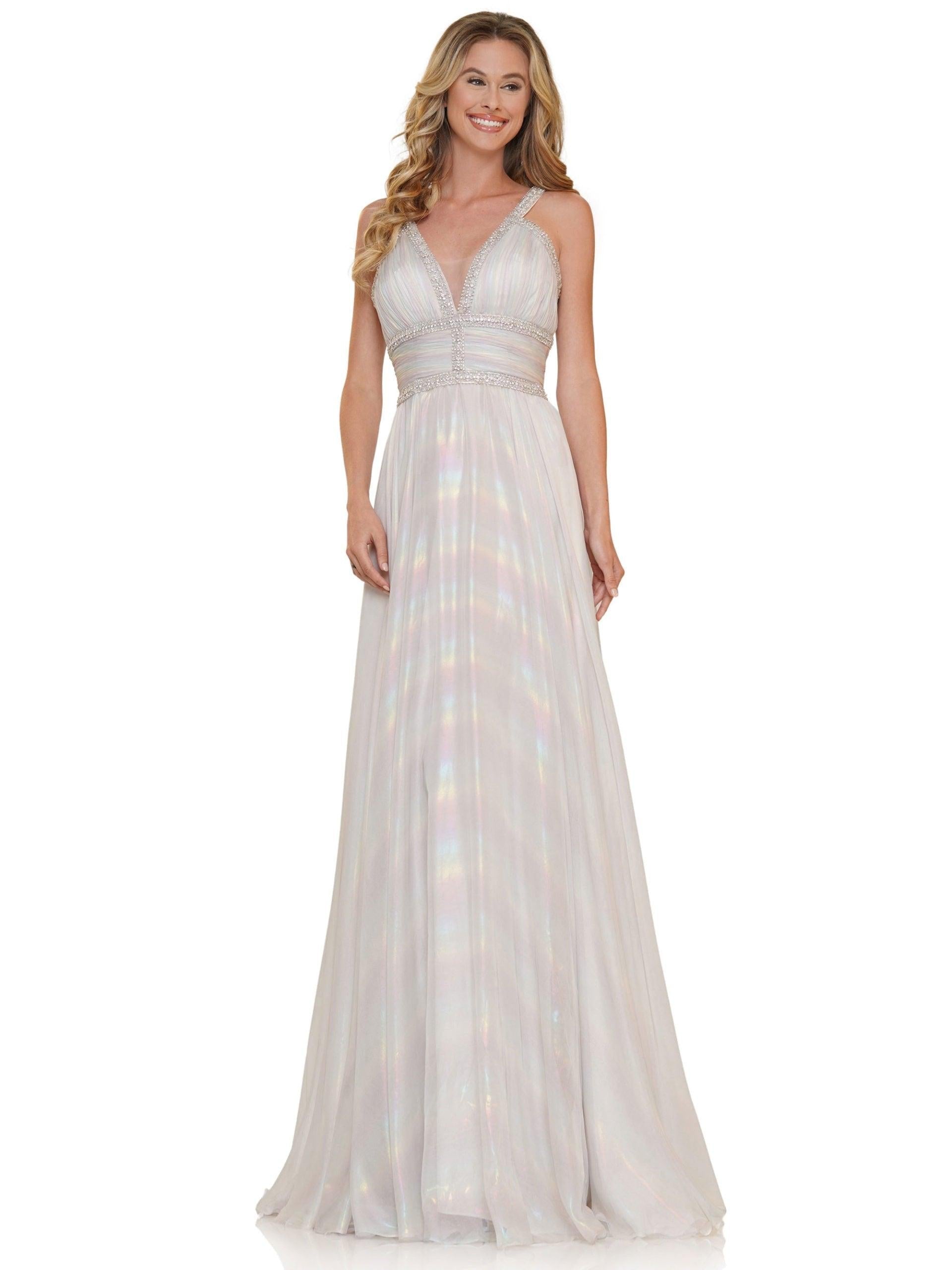 Colors Long Formal Glitter Chiffon Prom Dress 2700 - The Dress Outlet