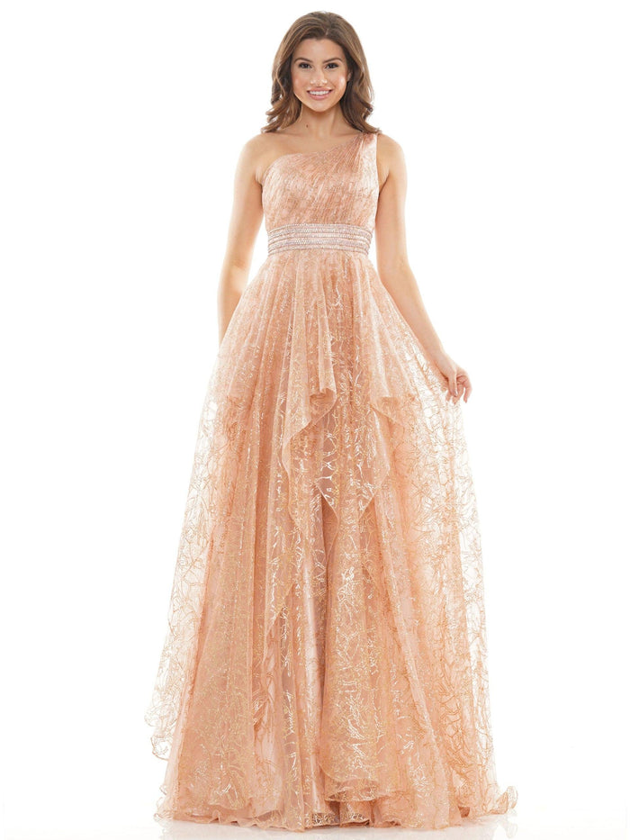 Colors Long Formal Glitter Mesh Prom Dress 2650 - The Dress Outlet