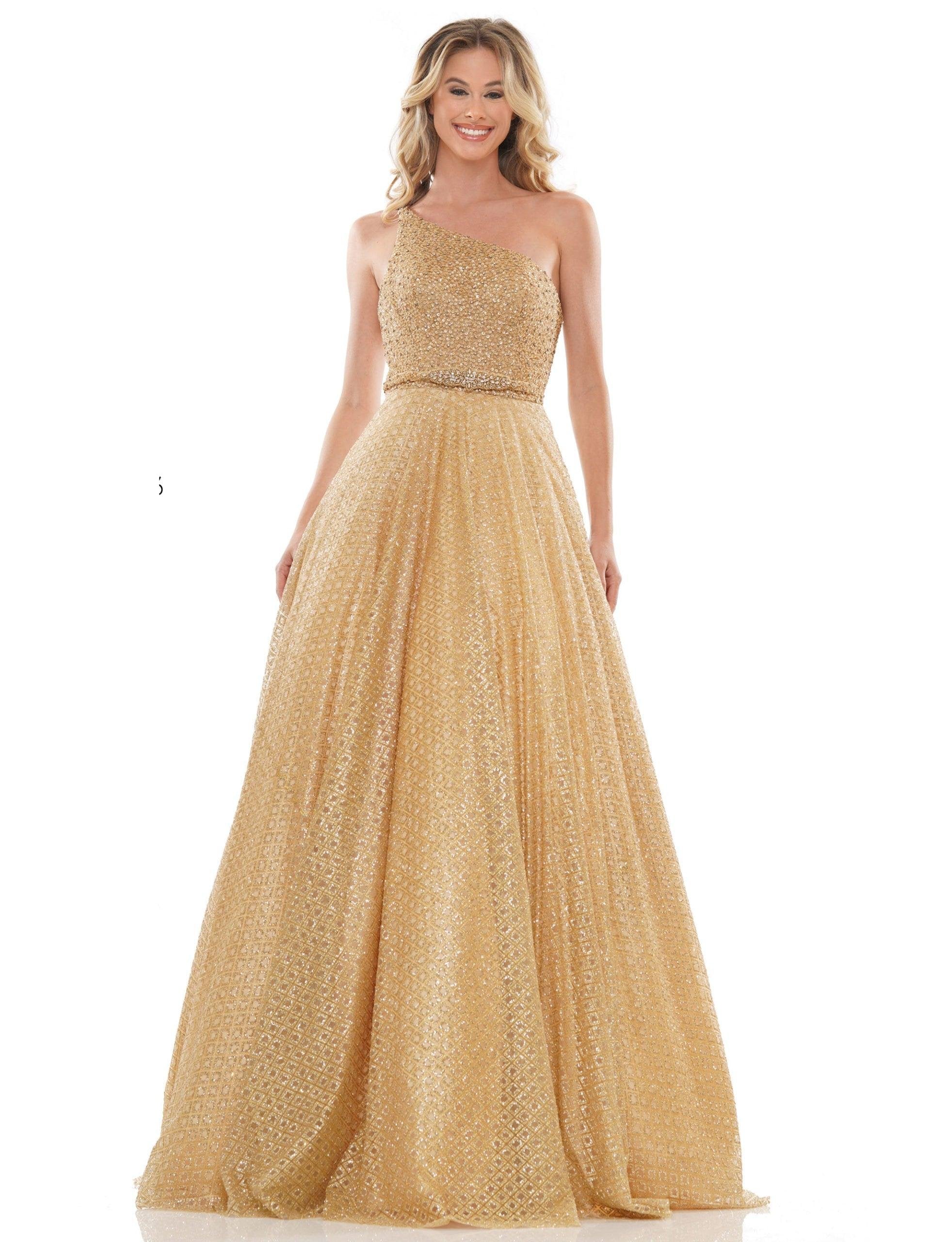Colors Long Formal Glitter Prom Ball Gown 2670 - The Dress Outlet