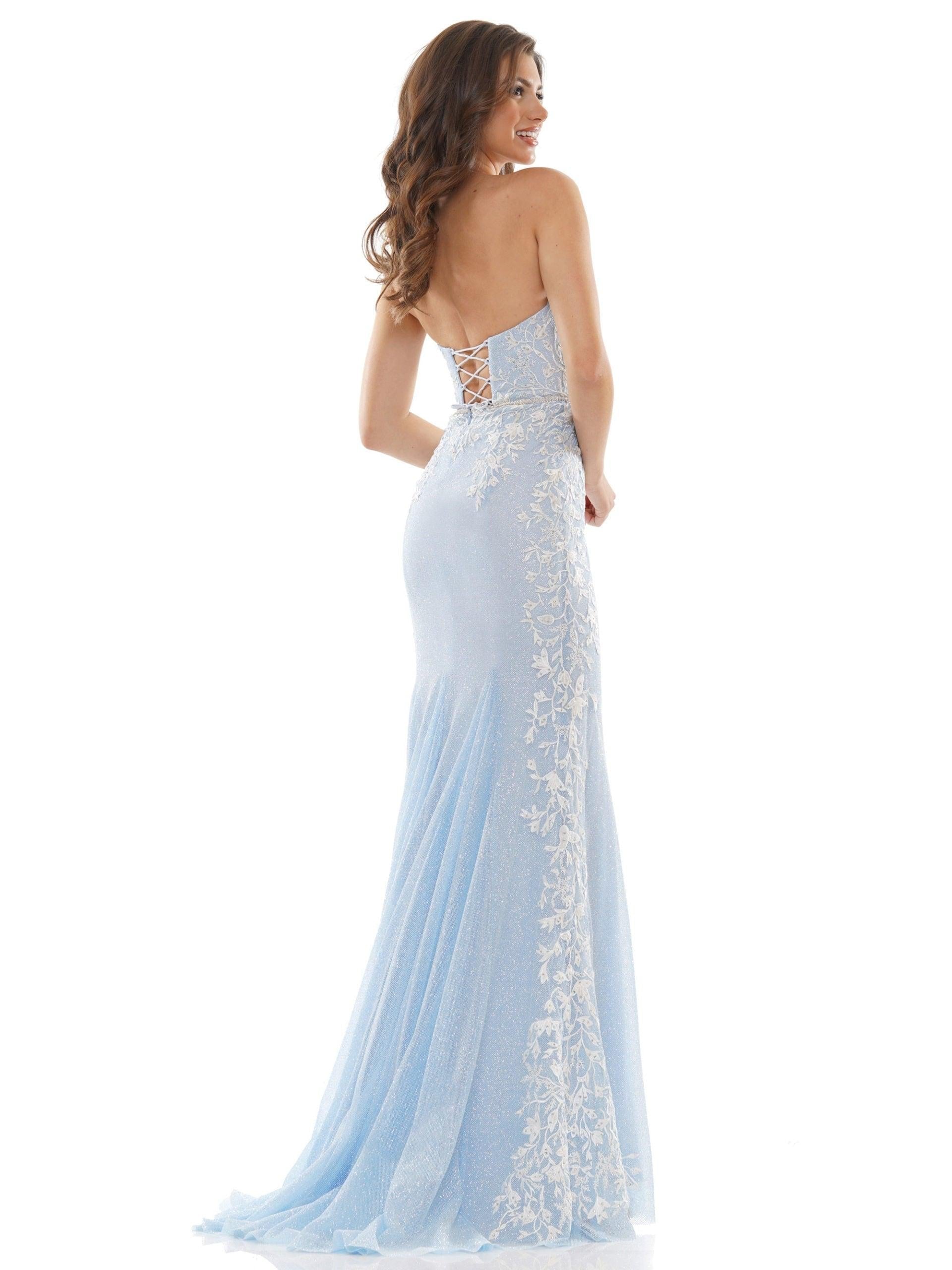 Colors Long Formal Halter Fitted Prom Dress 2686 - The Dress Outlet