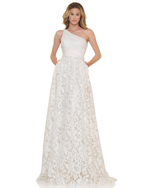 Colors 2657 Colors Long Formal One Shoulder Prom Dress