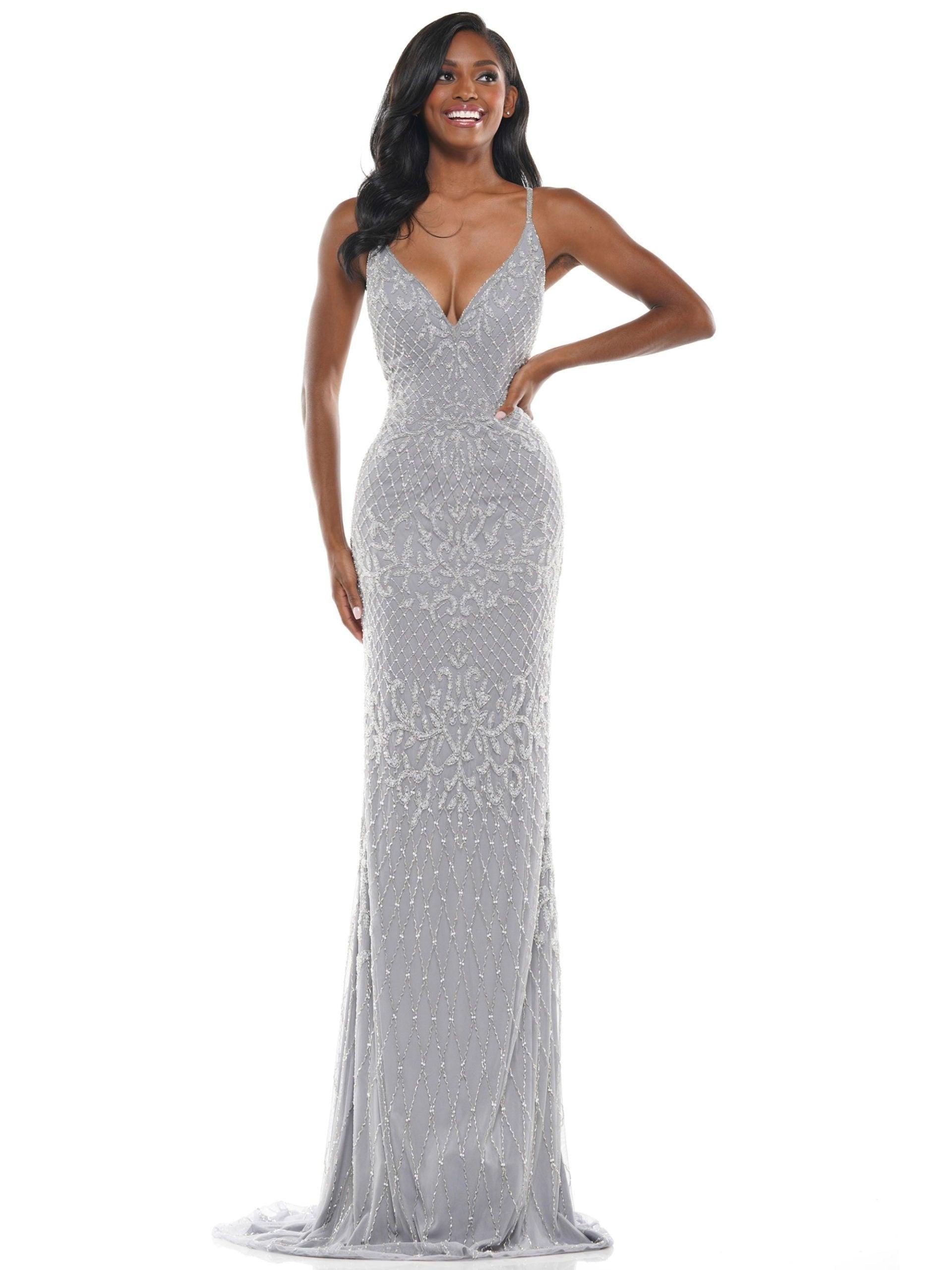 Colors Long Formal Spaghetti Strap Prom Dress 106 - The Dress Outlet