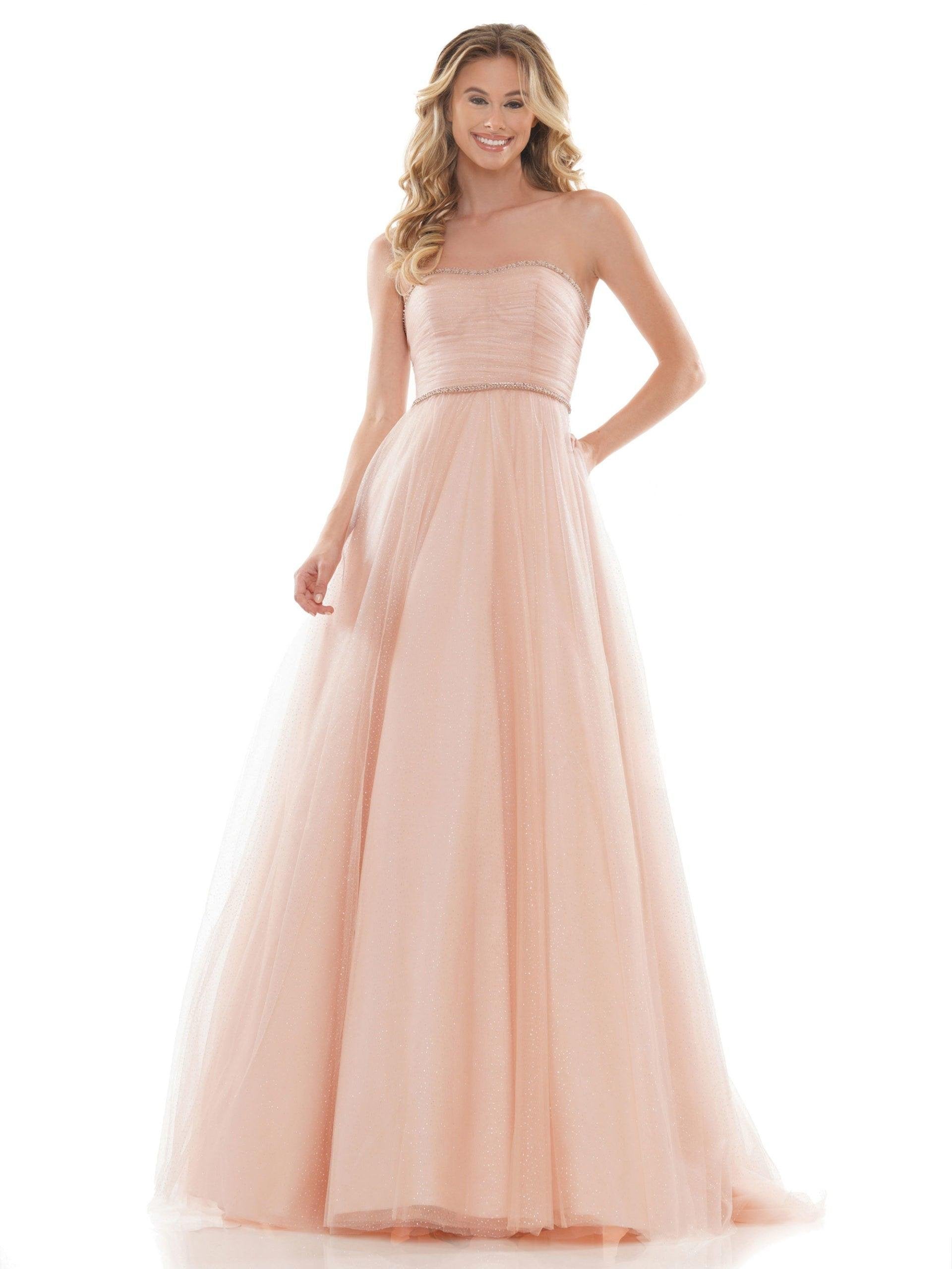 Colors Long Formal Strapless Prom Ball Gown 2703 - The Dress Outlet