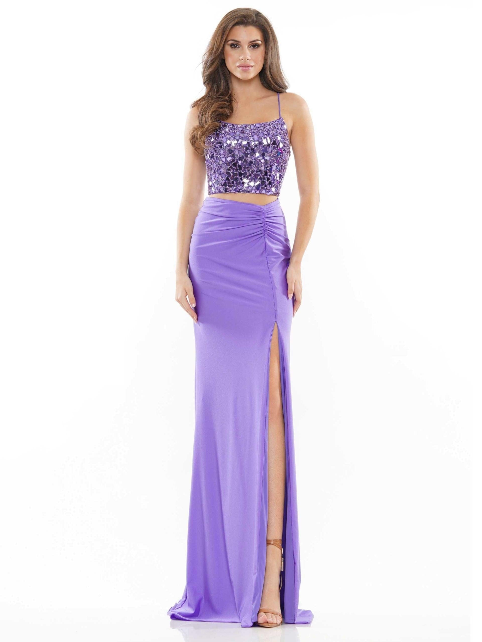 Colors Long Formal Two Piece Beaded Prom Dress 2688 - The Dress Outlet