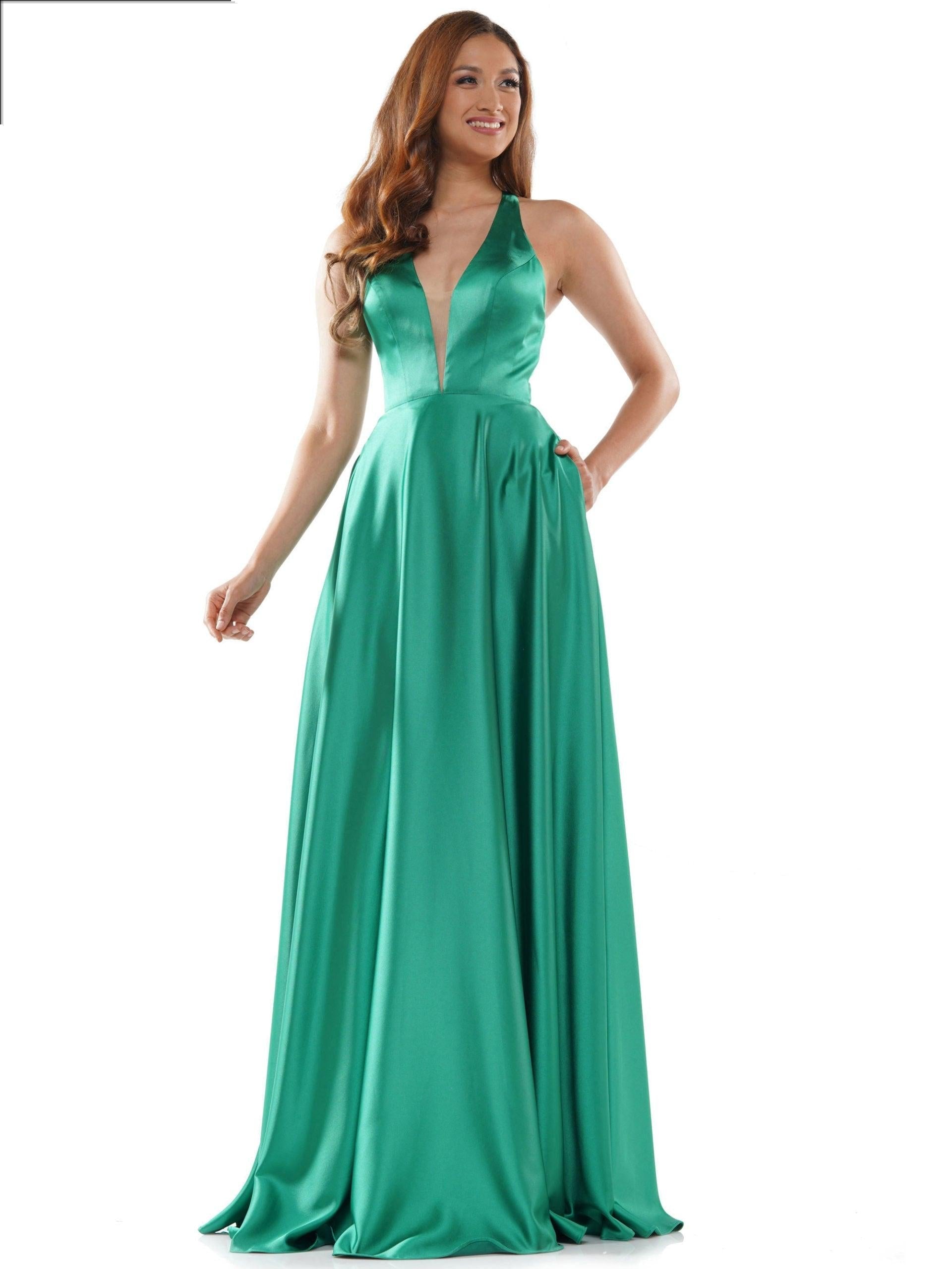Colors Long Halter Formal Prom Dress 2633 - The Dress Outlet