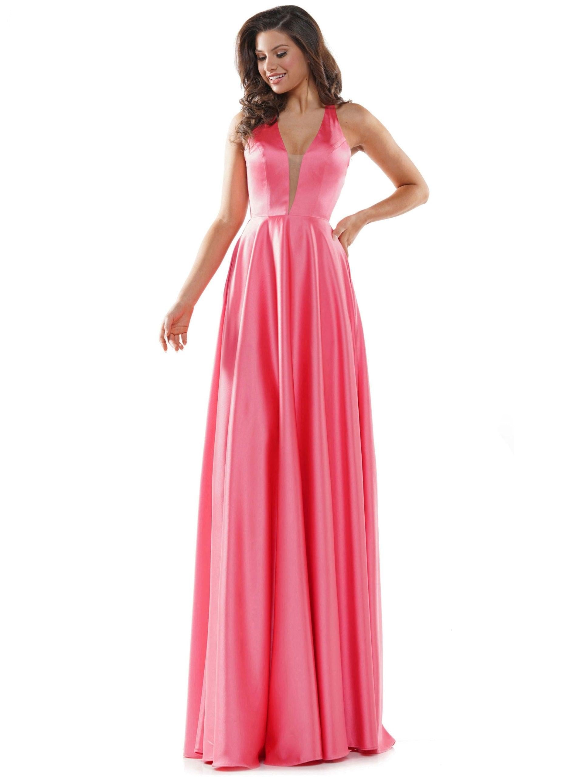 Colors Long Halter Formal Prom Dress 2633 - The Dress Outlet