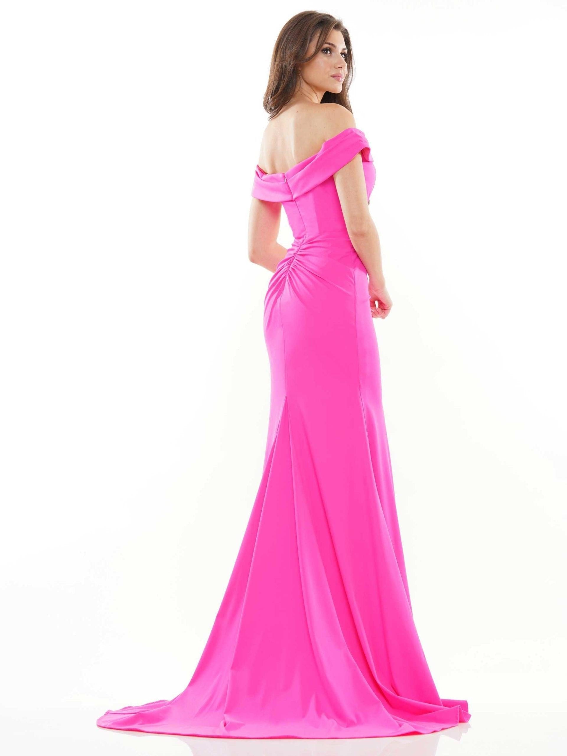 Colors Long Off Shoulder Fitted Prom Dress 2692 - The Dress Outlet