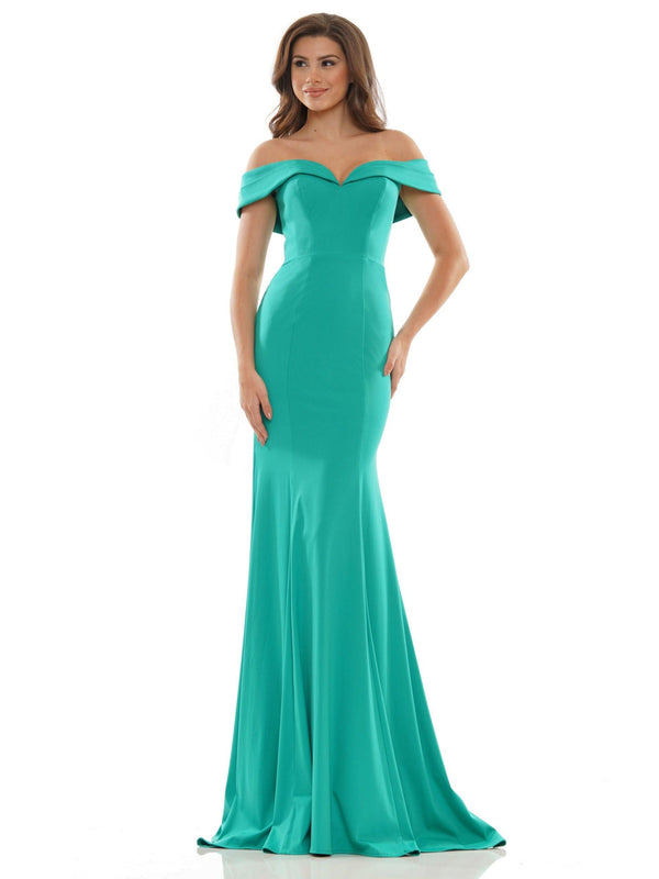 Colors 2692 Colors Long Off Shoulder Fitted Prom Dress